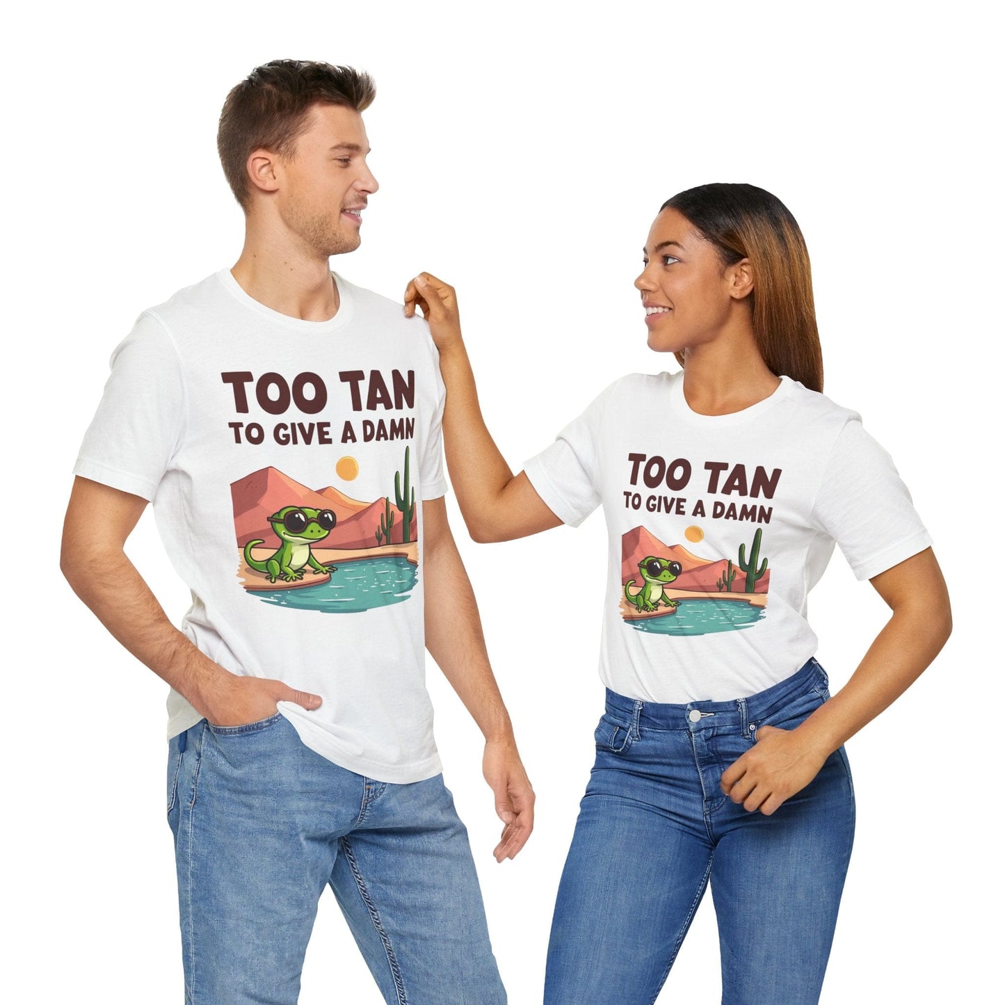 Too Tan Unisex Jersey T-Shirt - Fun Summer Graphic T-Shirt