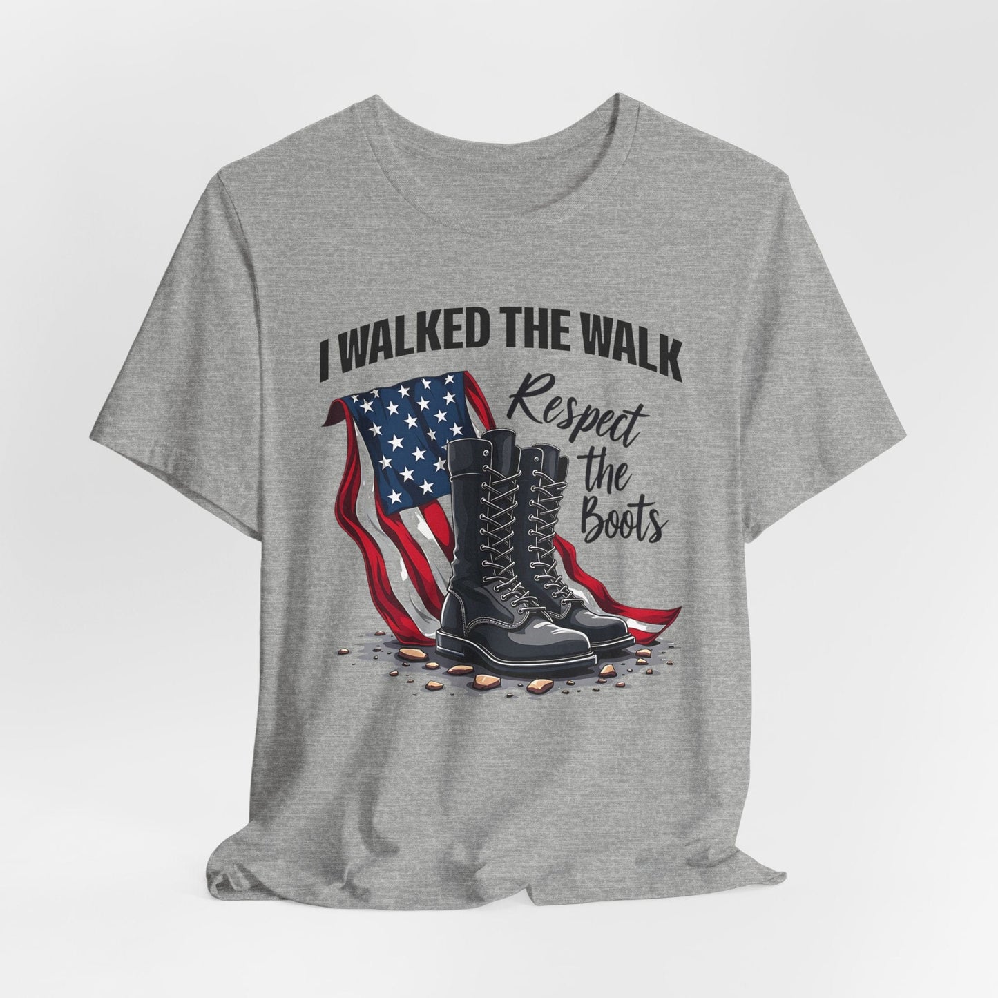 Respect the Boots Graphic T-Shirt for Veterans | Honor & Pride