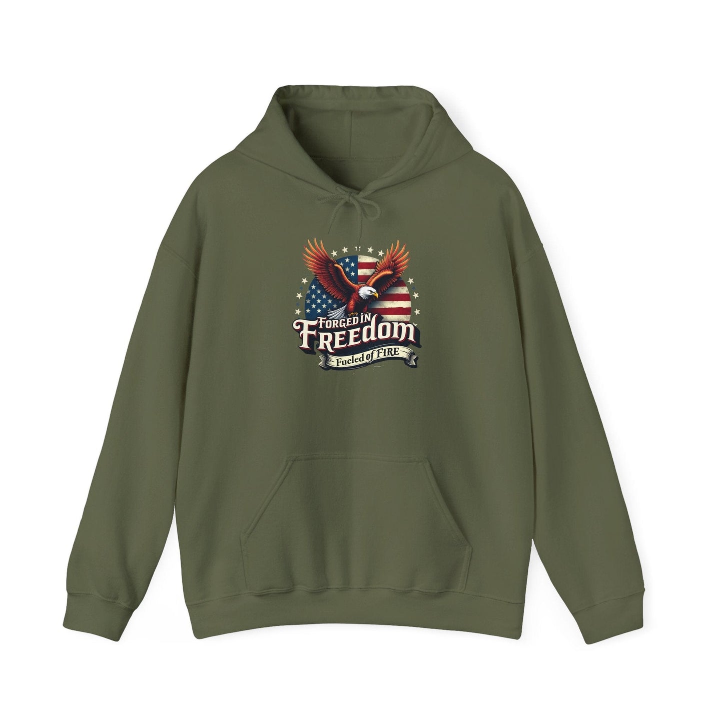 Patriotic Eagle Hooded Sweatshirt | Forged in Freedom | Comfortable & Bold