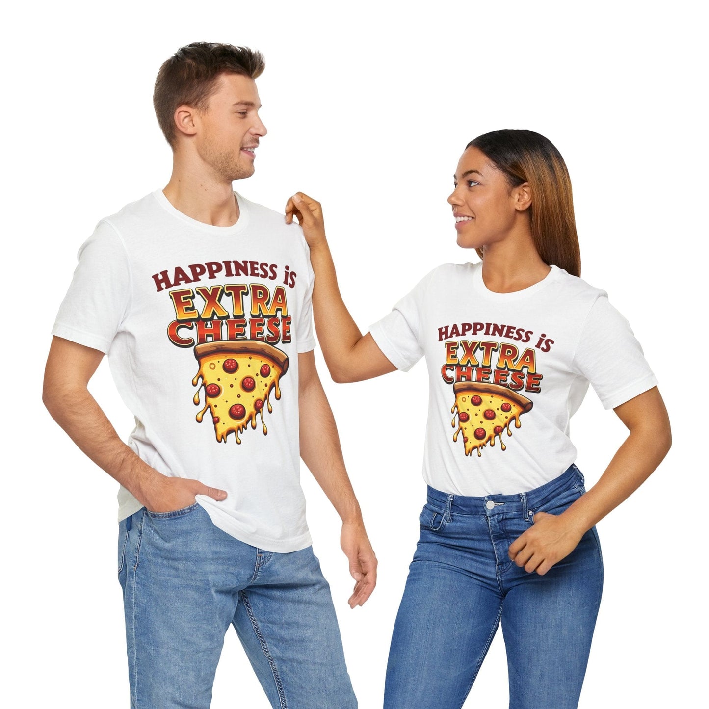 Extra Cheese Happiness Unisex Tee | Fun Food Lover's Shirt