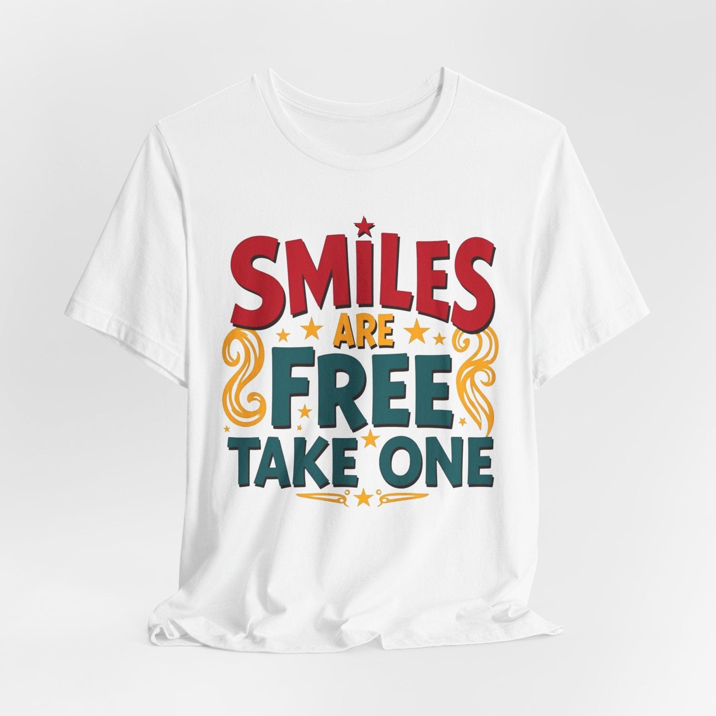 Unisex Smiles Are Free Tee - Comfortable Casual Shirt for Joyful Moments