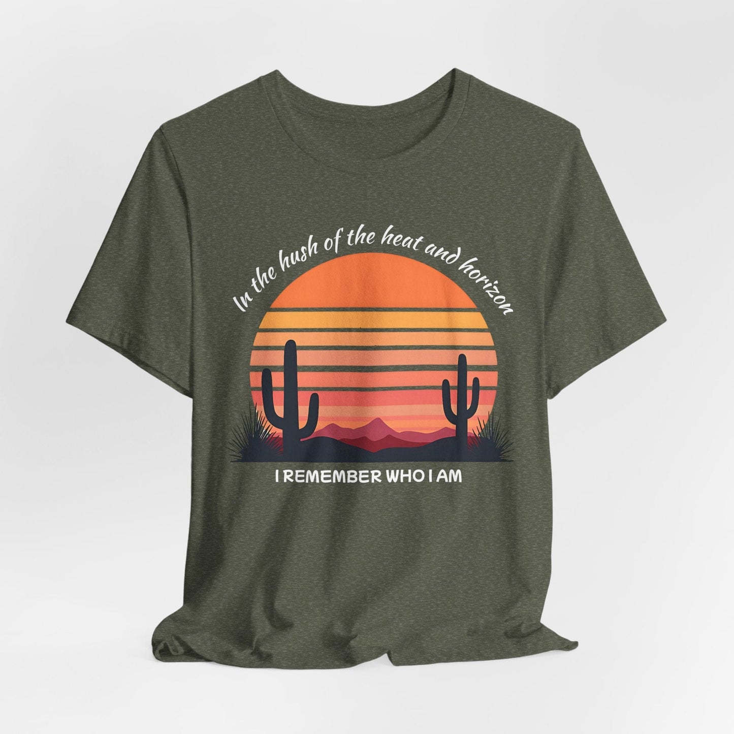 "I Remember Who I Am" - Inspirational Desert Sunset Tee