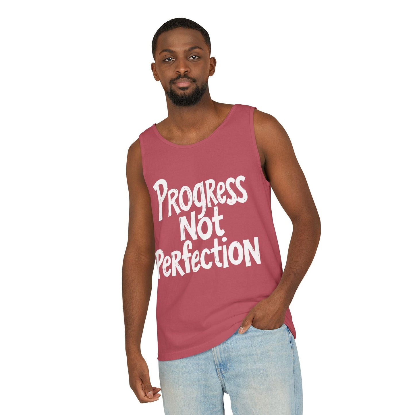 Tank Top Progress Not Perfection Inspirational Tee