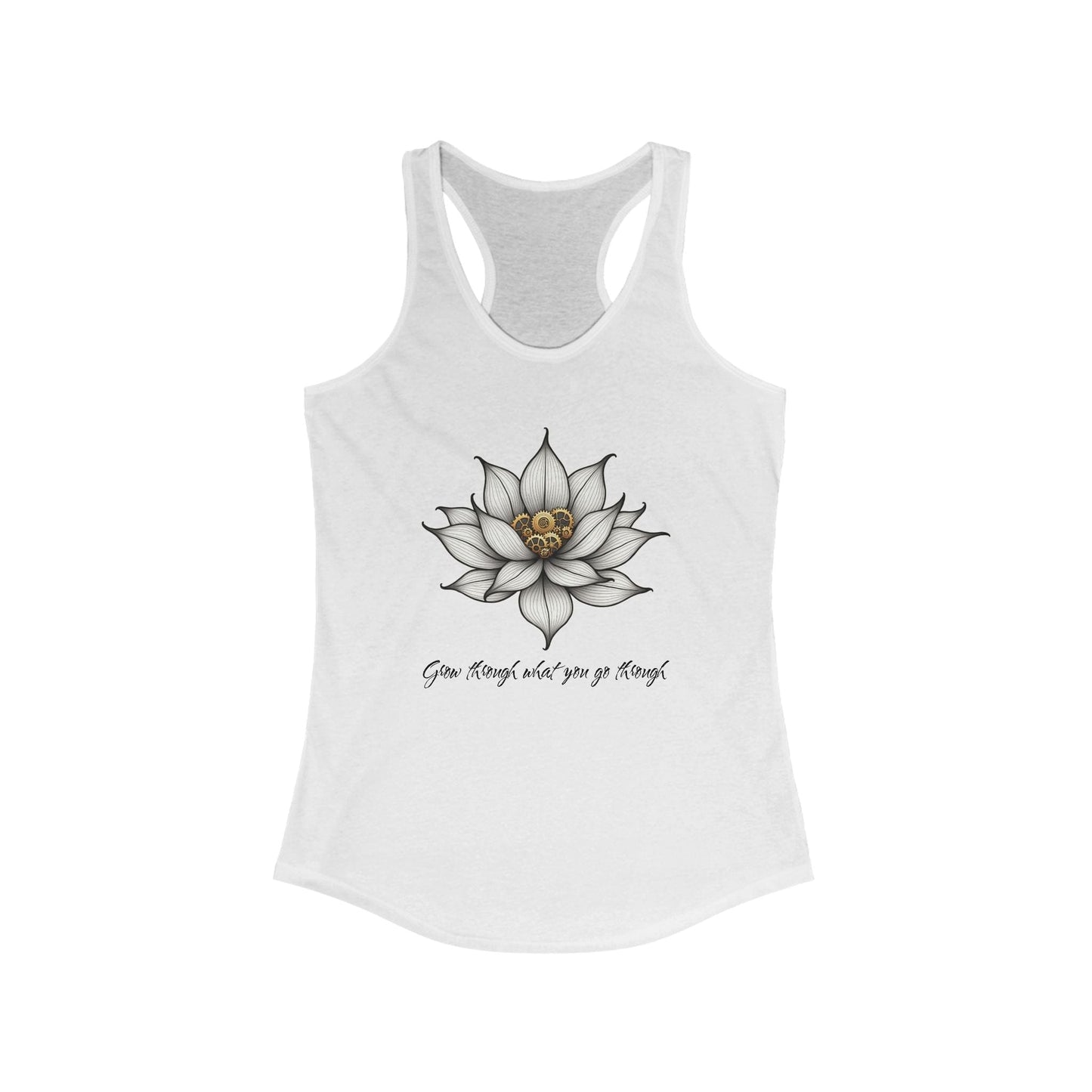 Tank Top - Grow Through What You Go Through - Women's Racerback Tank