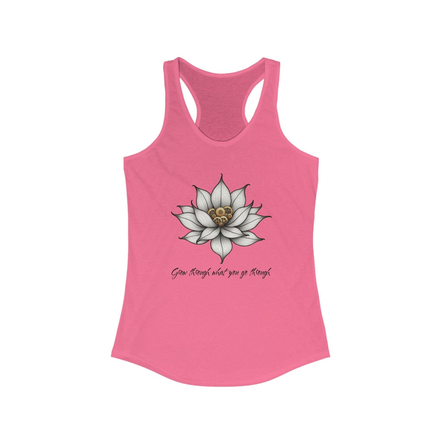 Tank Top - Grow Through What You Go Through - Women's Racerback Tank