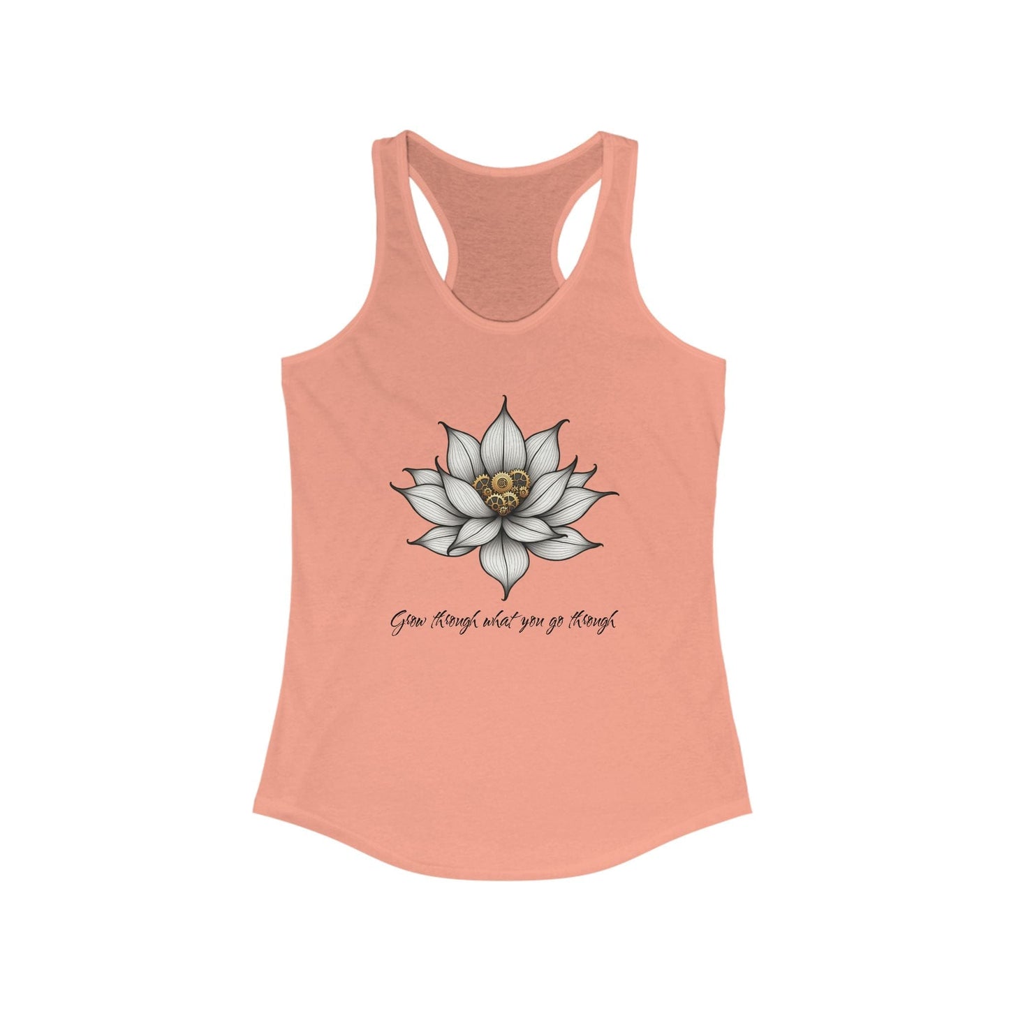 Tank Top - Grow Through What You Go Through - Women's Racerback Tank