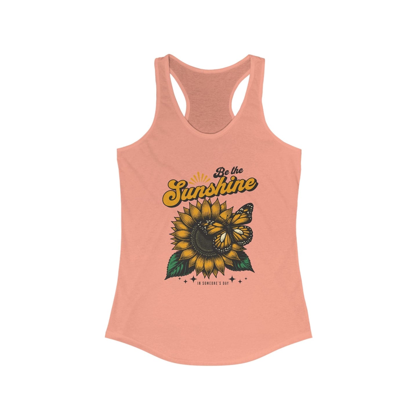 Be the Sunshine Women's Racerback Tank - Summer Vibes, Floral Design