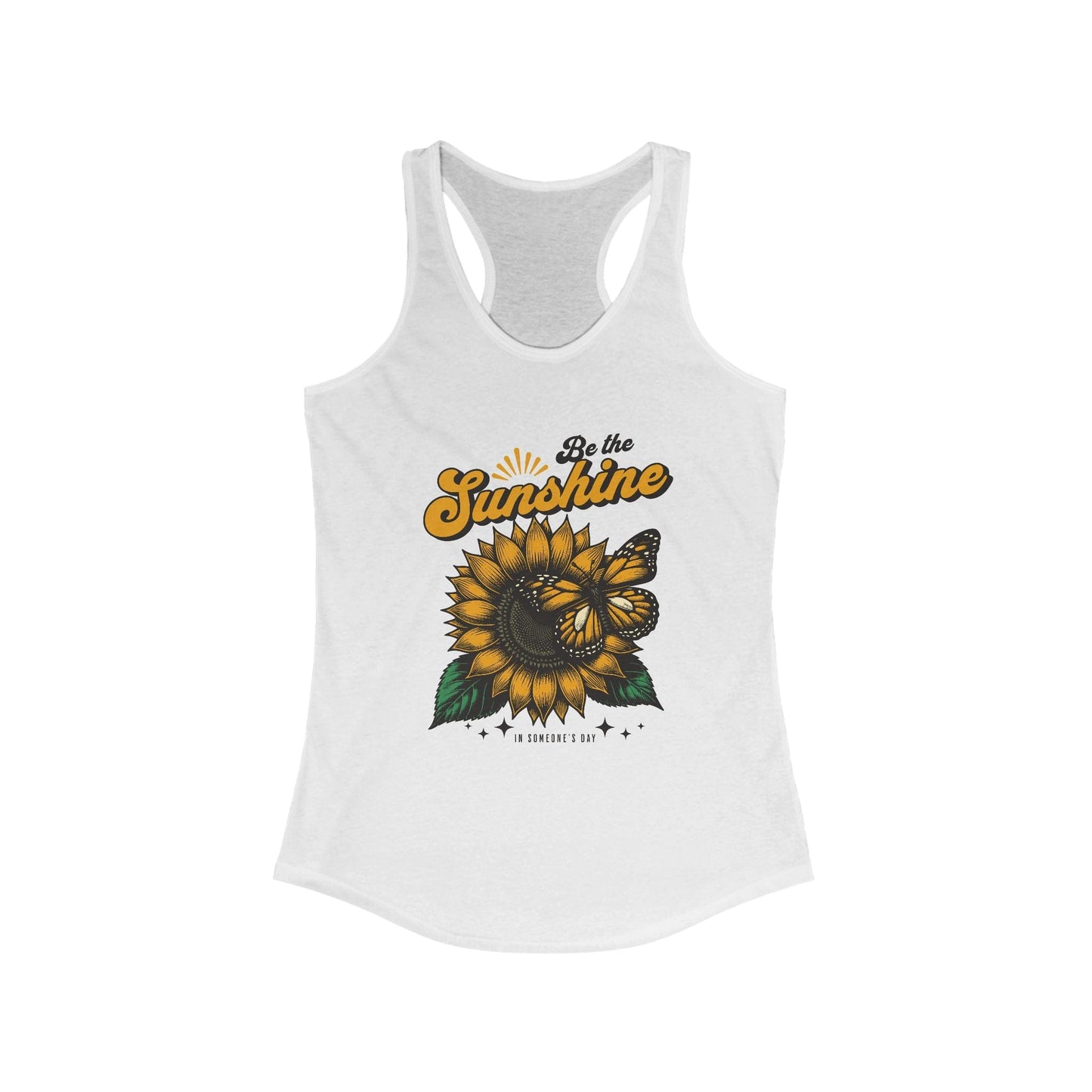 Be the Sunshine Women's Racerback Tank - Summer Vibes, Floral Design