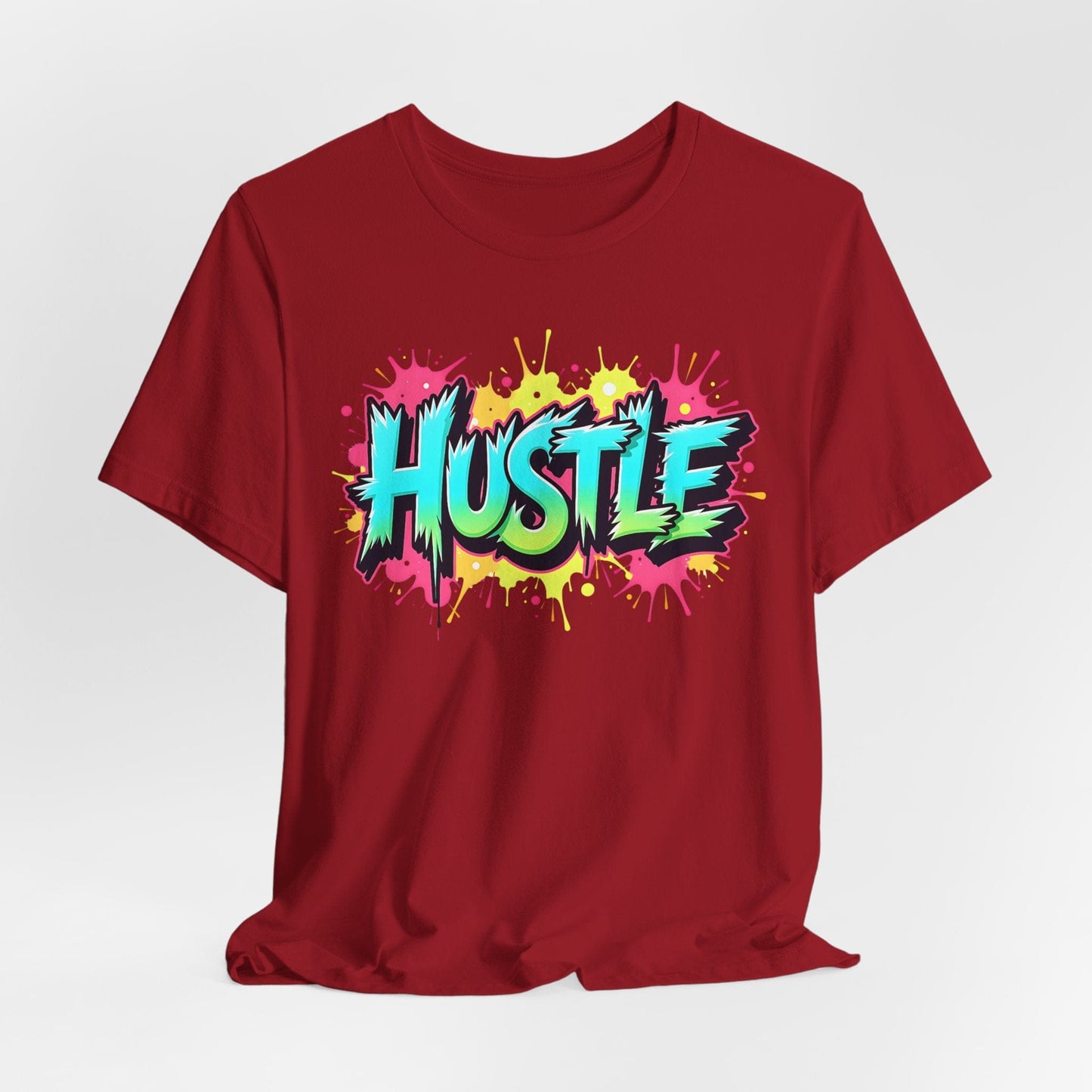 Hustle Short Sleeve Tee - Vibrant Motivational T-Shirt for Entrepreneurs