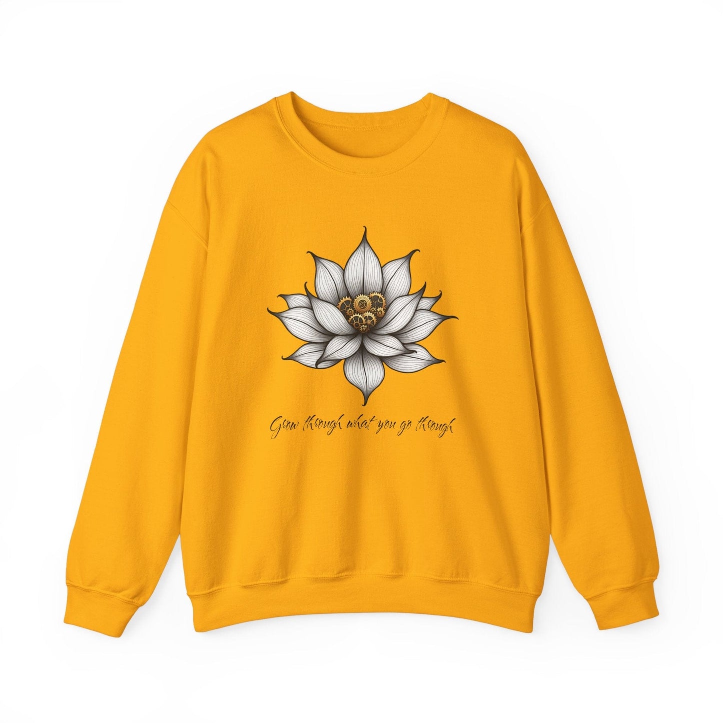 Inspirational Lotus Sweatshirt - "Grow Through What You Go Through"