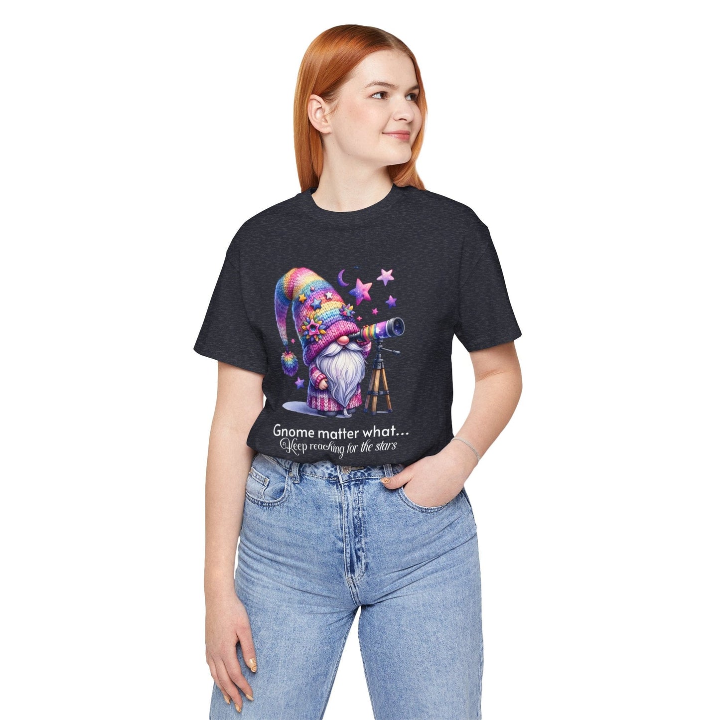 T-Shirt Gnome Matter What Keep Reaching for the Stars