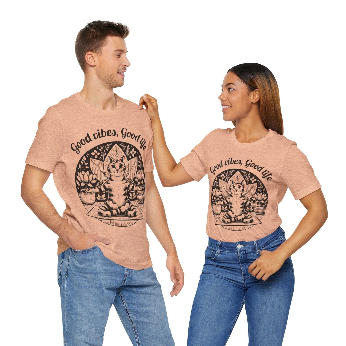 Good Vibes, Good Life Cat Tee | Fun & Positive Style