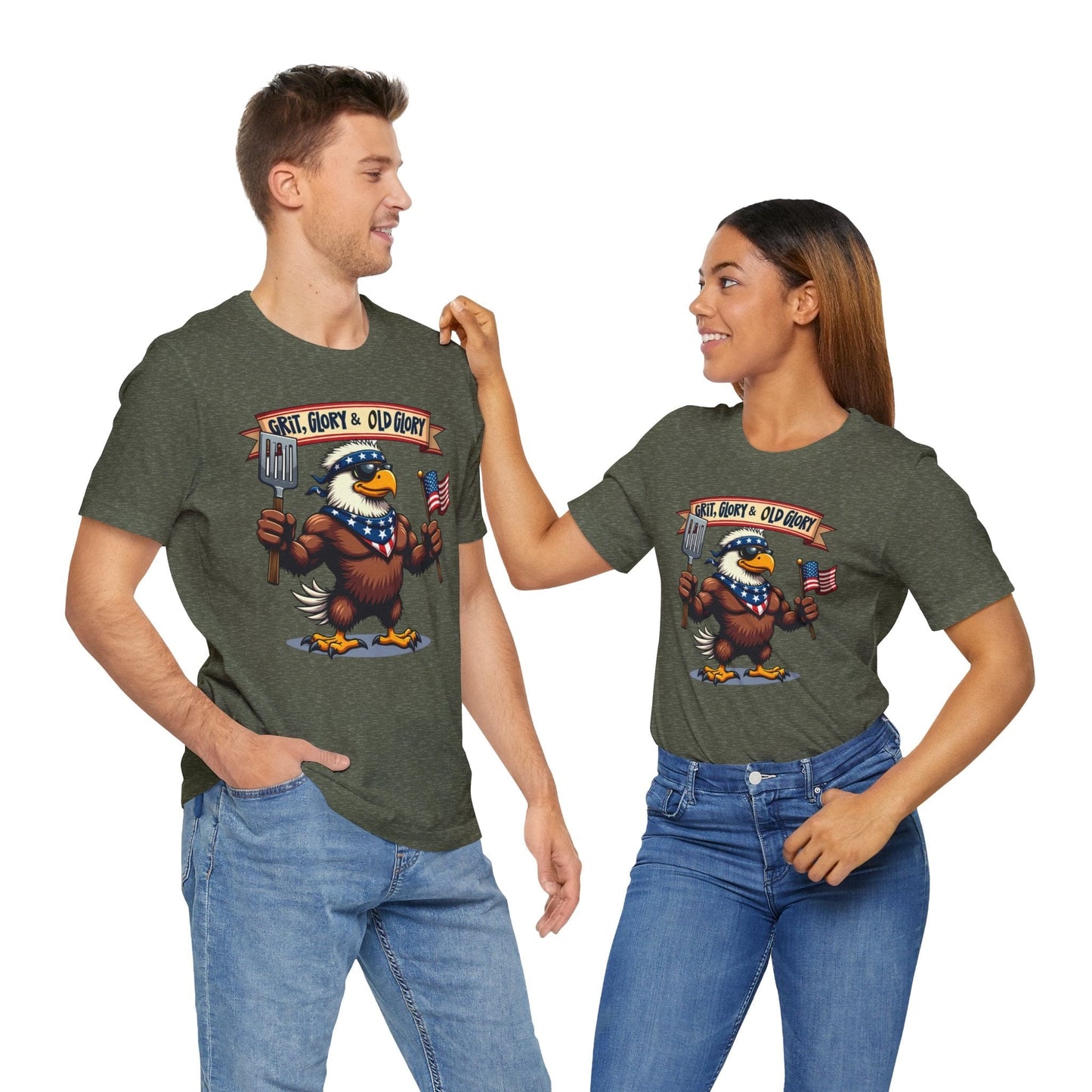 Patriotic Eagle T-Shirt - Grit, Glory & Old Glory