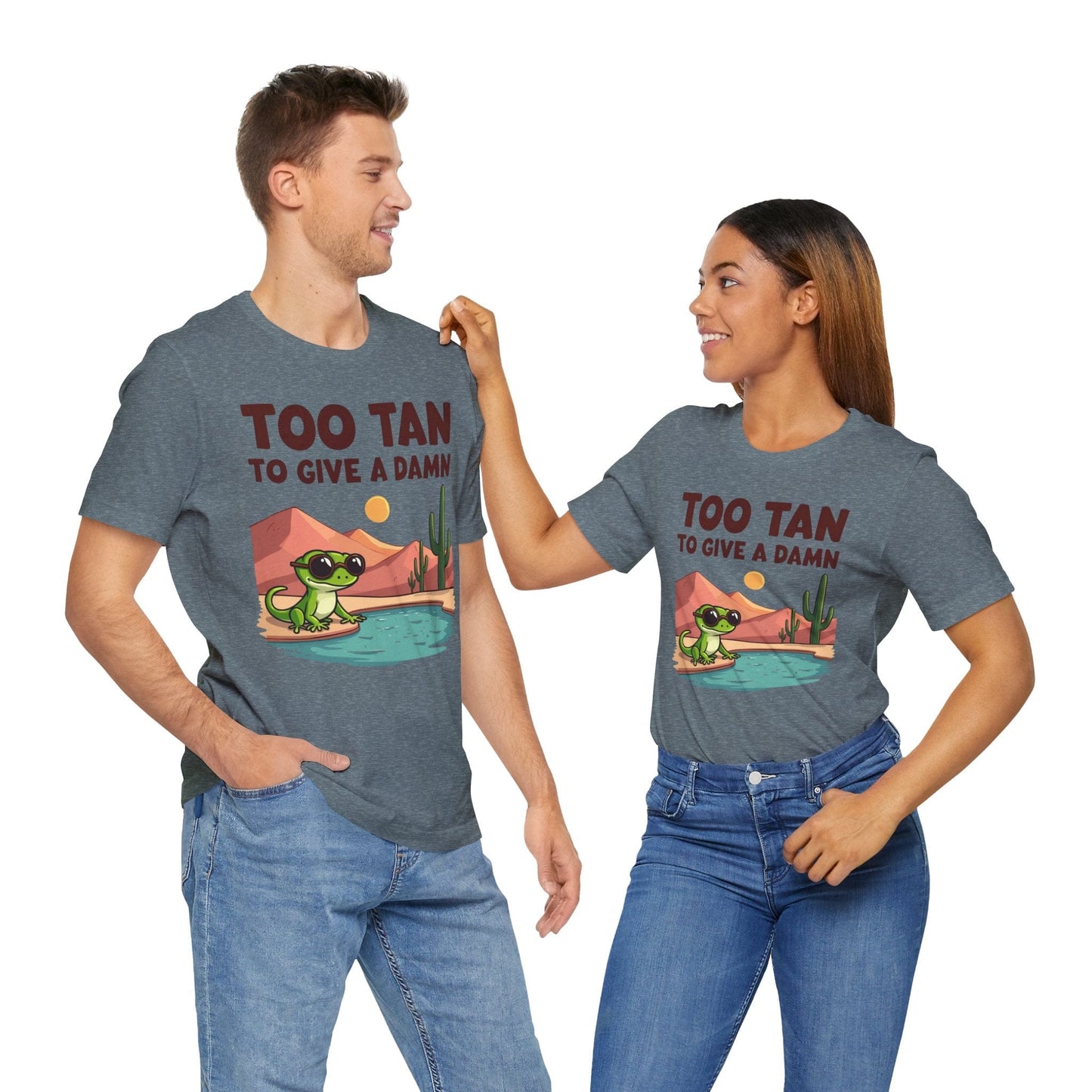 Too Tan Unisex Jersey T-Shirt - Fun Summer Graphic T-Shirt