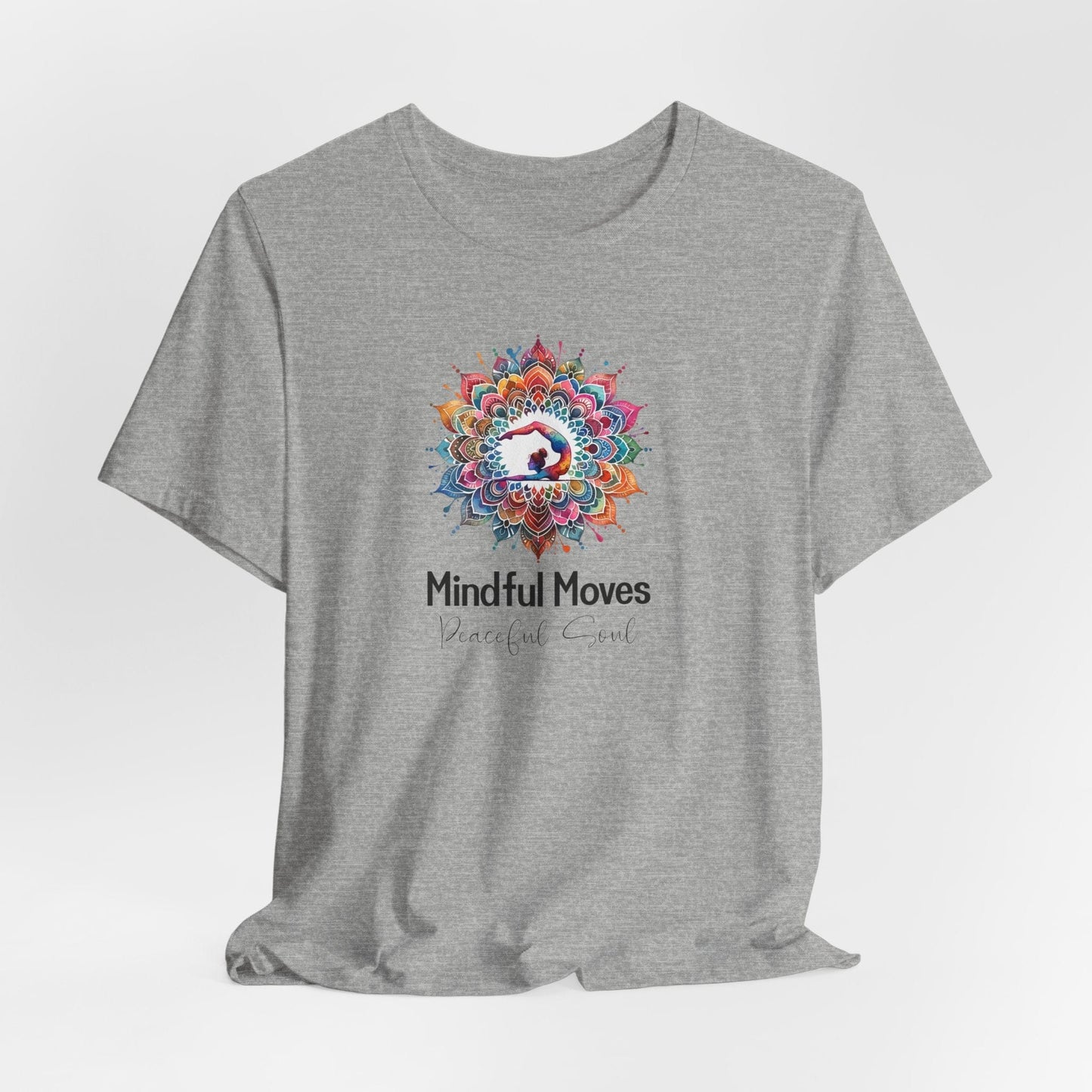 Yoga Tee - Mindful Moves, Peaceful Soul Design