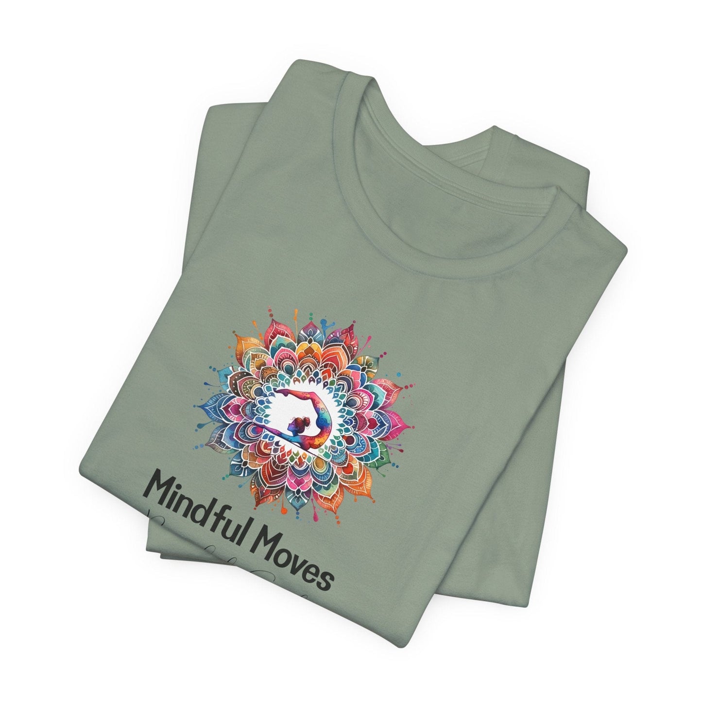 Yoga Tee - Mindful Moves, Peaceful Soul Design