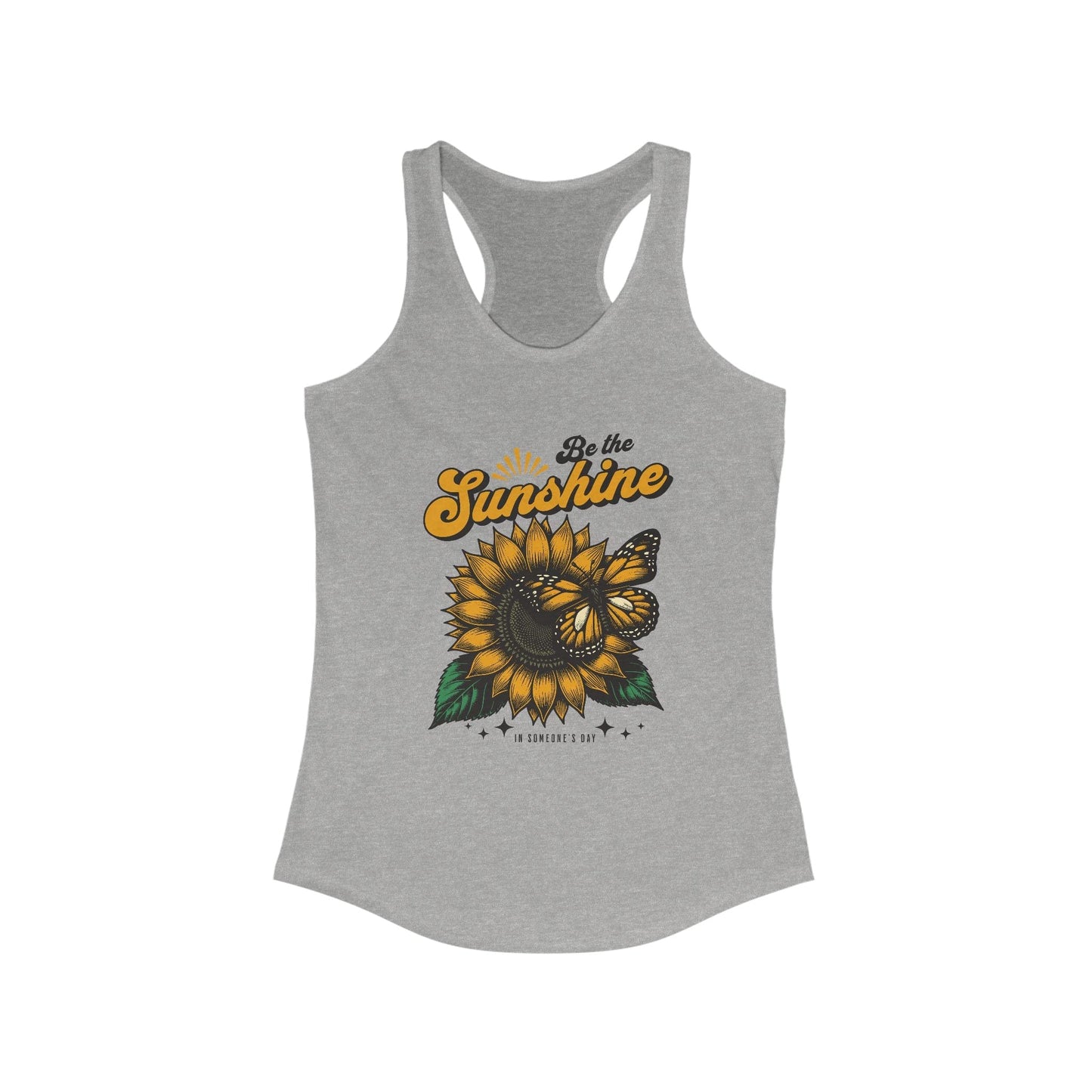 Be the Sunshine Women's Racerback Tank - Summer Vibes, Floral Design
