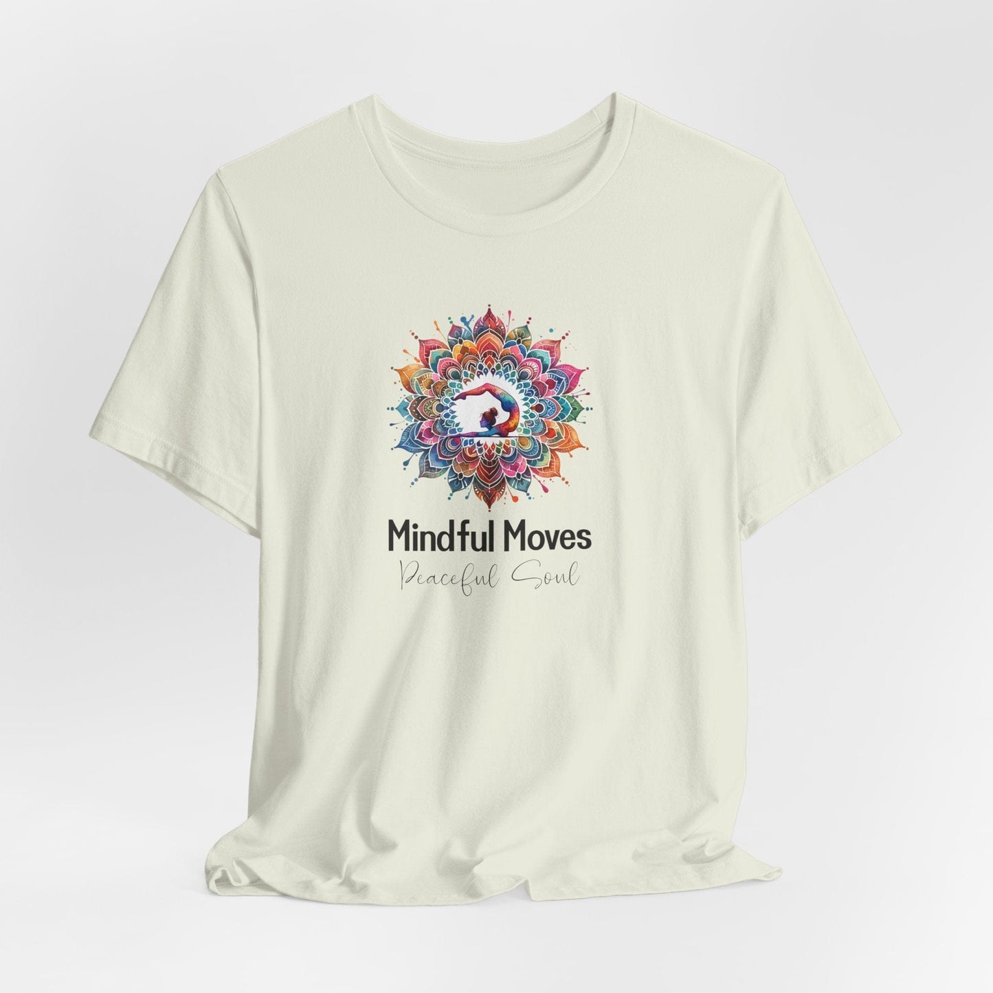 Yoga Tee - Mindful Moves, Peaceful Soul Design