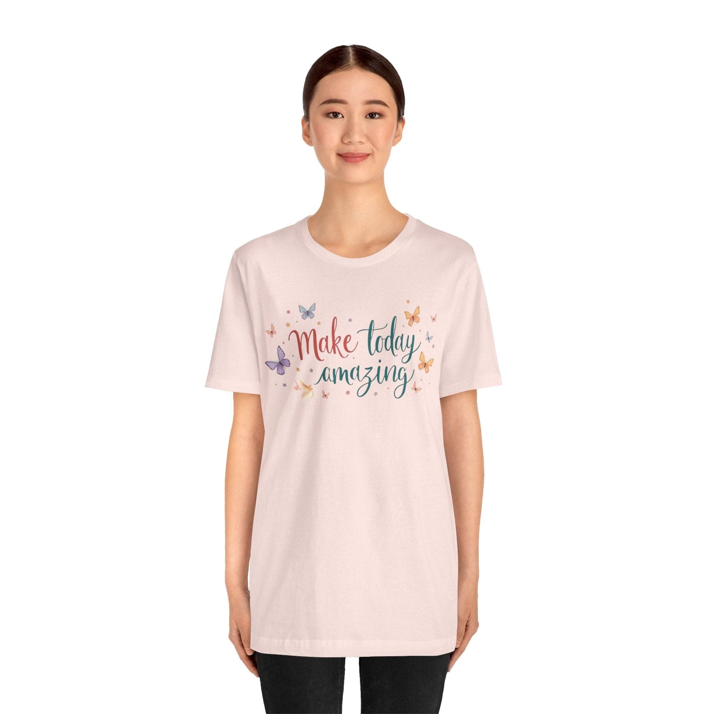 Inspirational Butterfly Graphic Tee - "Make Today Amazing"