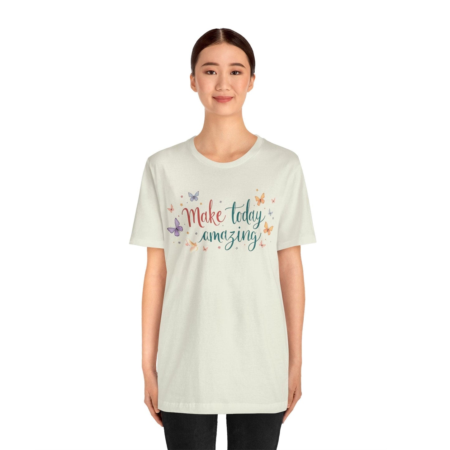 Inspirational Butterfly Graphic Tee - "Make Today Amazing"