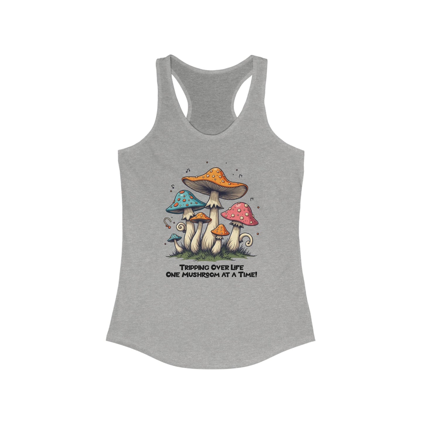 Mushroom Racerback Tank for Women - Tripping Over Life Design