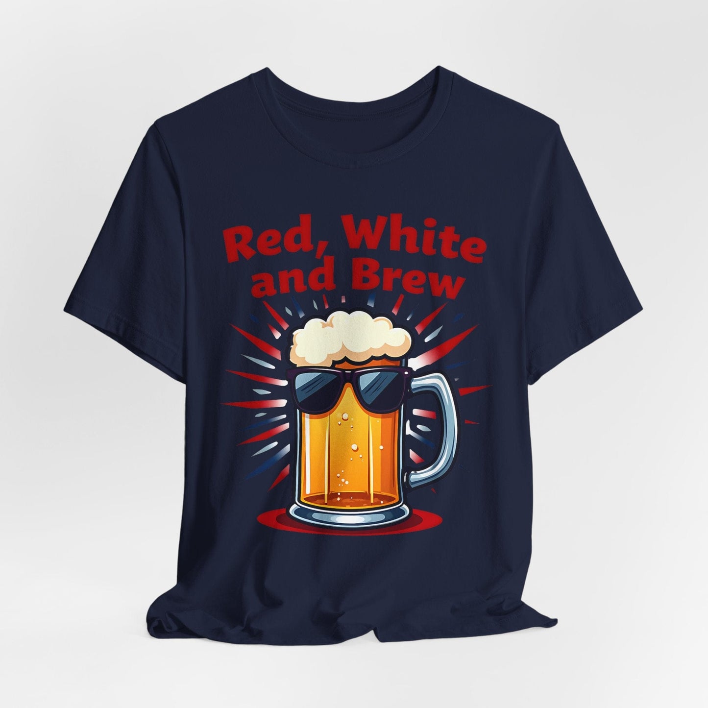 Red, White and Brew Unisex T-Shirt - Fun Summer Party Shirt