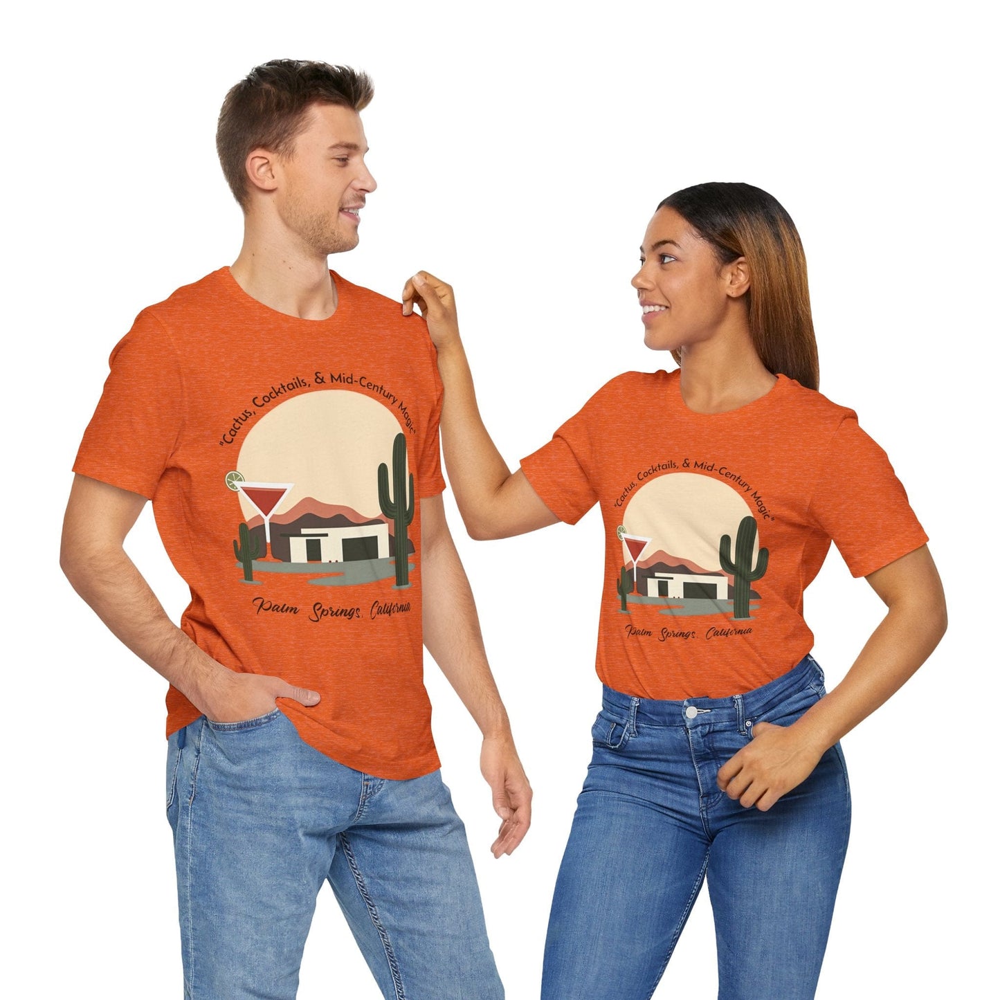 Cactus Cocktails Palm Springs T-Shirt | Retro Desert Design