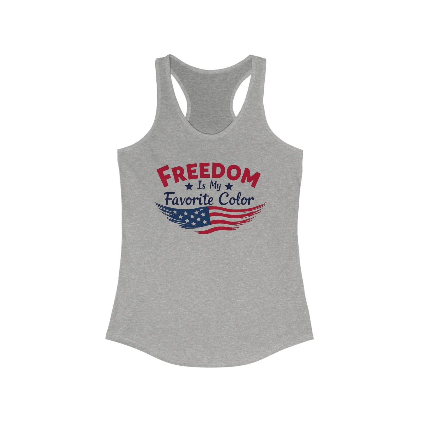 Freedom Is My Favorite Color Women's Racerback Tank | Patriotic Design