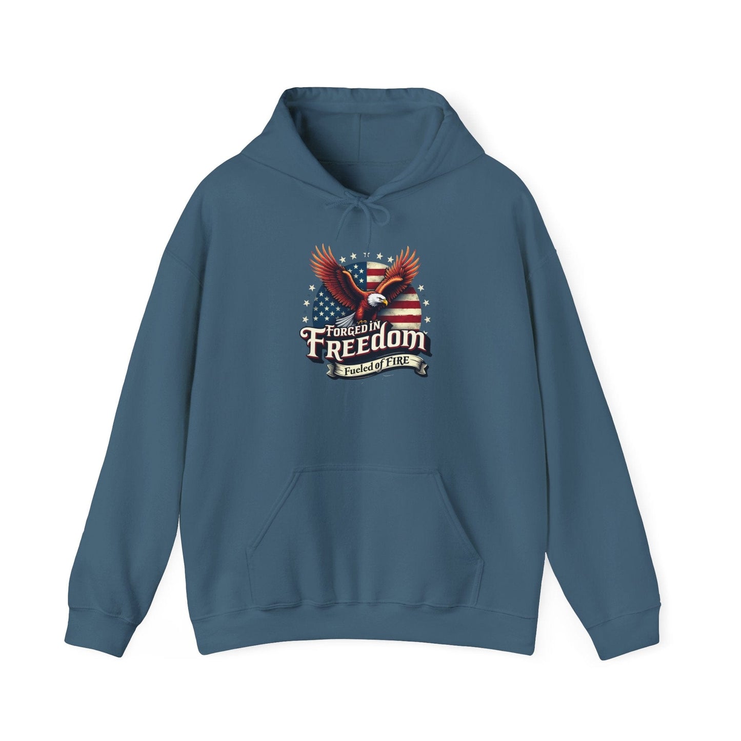 Patriotic Eagle Hooded Sweatshirt | Forged in Freedom | Comfortable & Bold