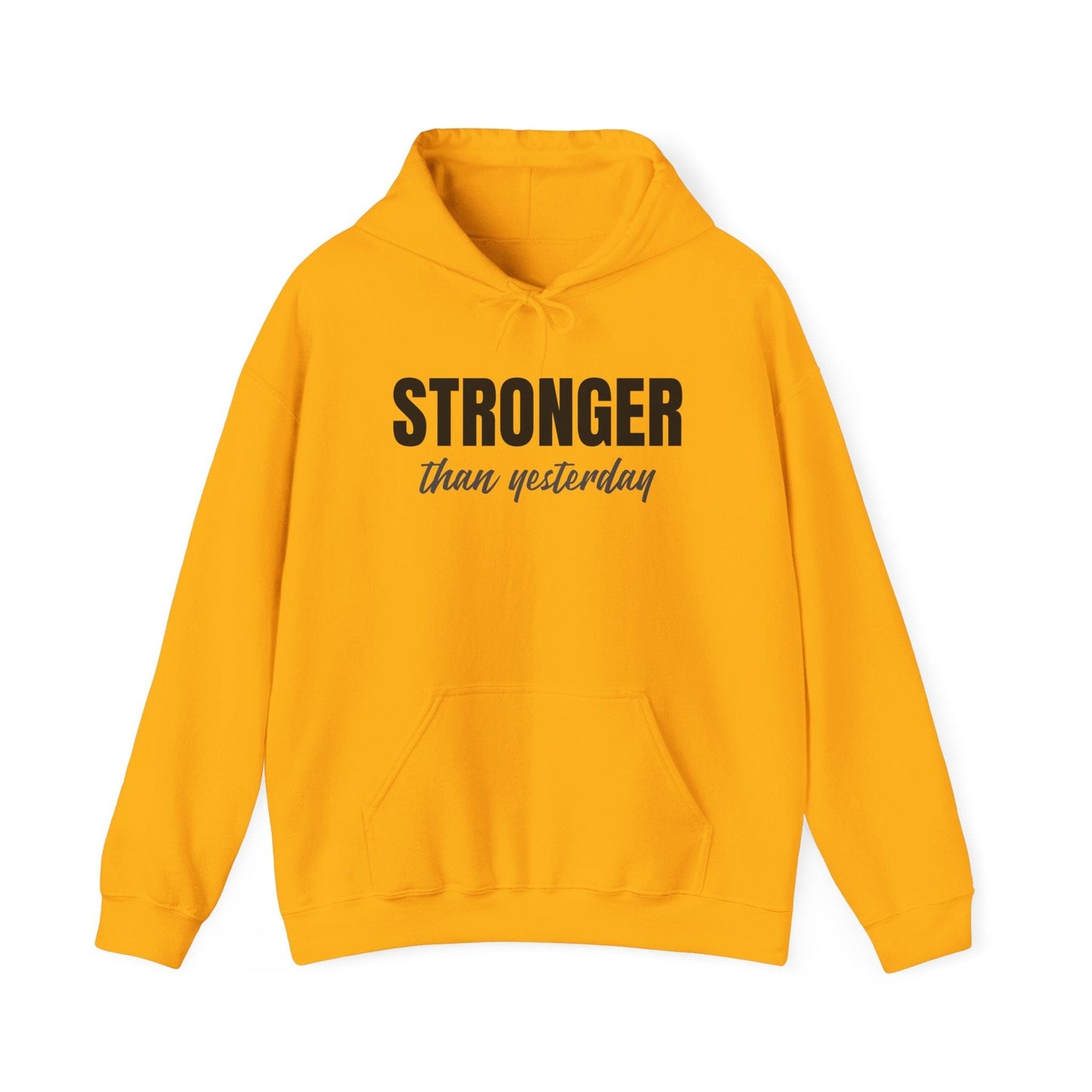 Stronger Than Yesterday Heavy Blend Hooded Sweatshirt | Motivational