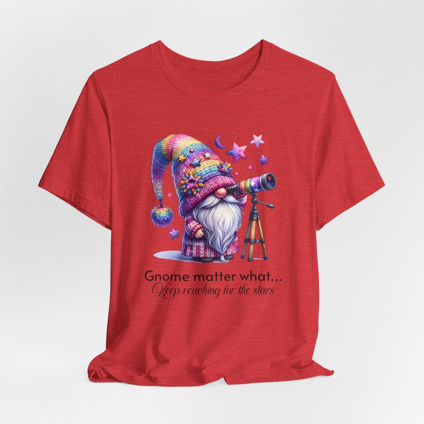T-Shirt Gnome Matter What Keep Reaching for the Stars