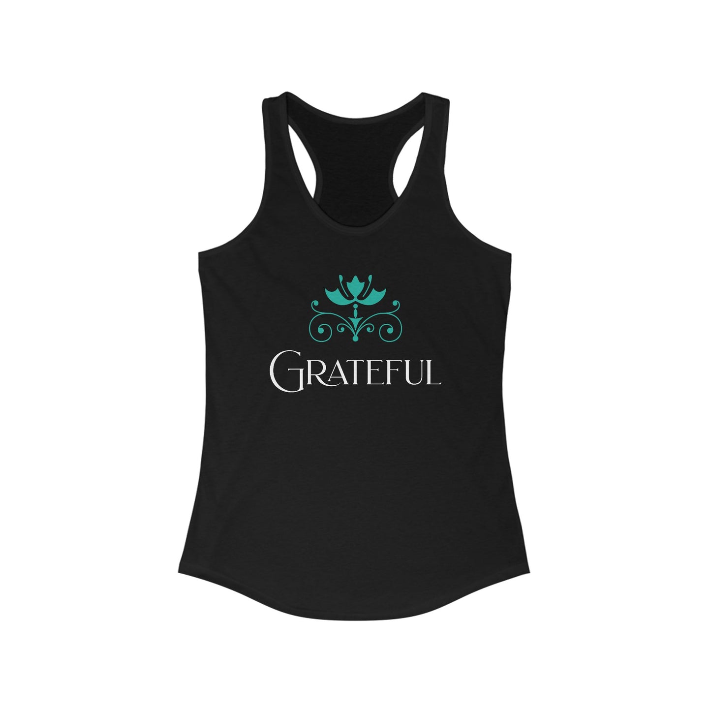 Grateful Women's Ideal Racerback Tank Top | Comfortable & Positive