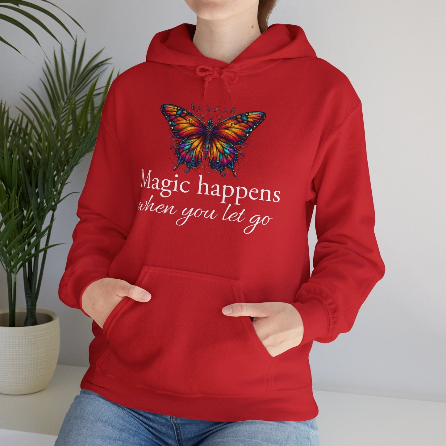 Magic Happens Butterfly Unisex Hooded Sweatshirt