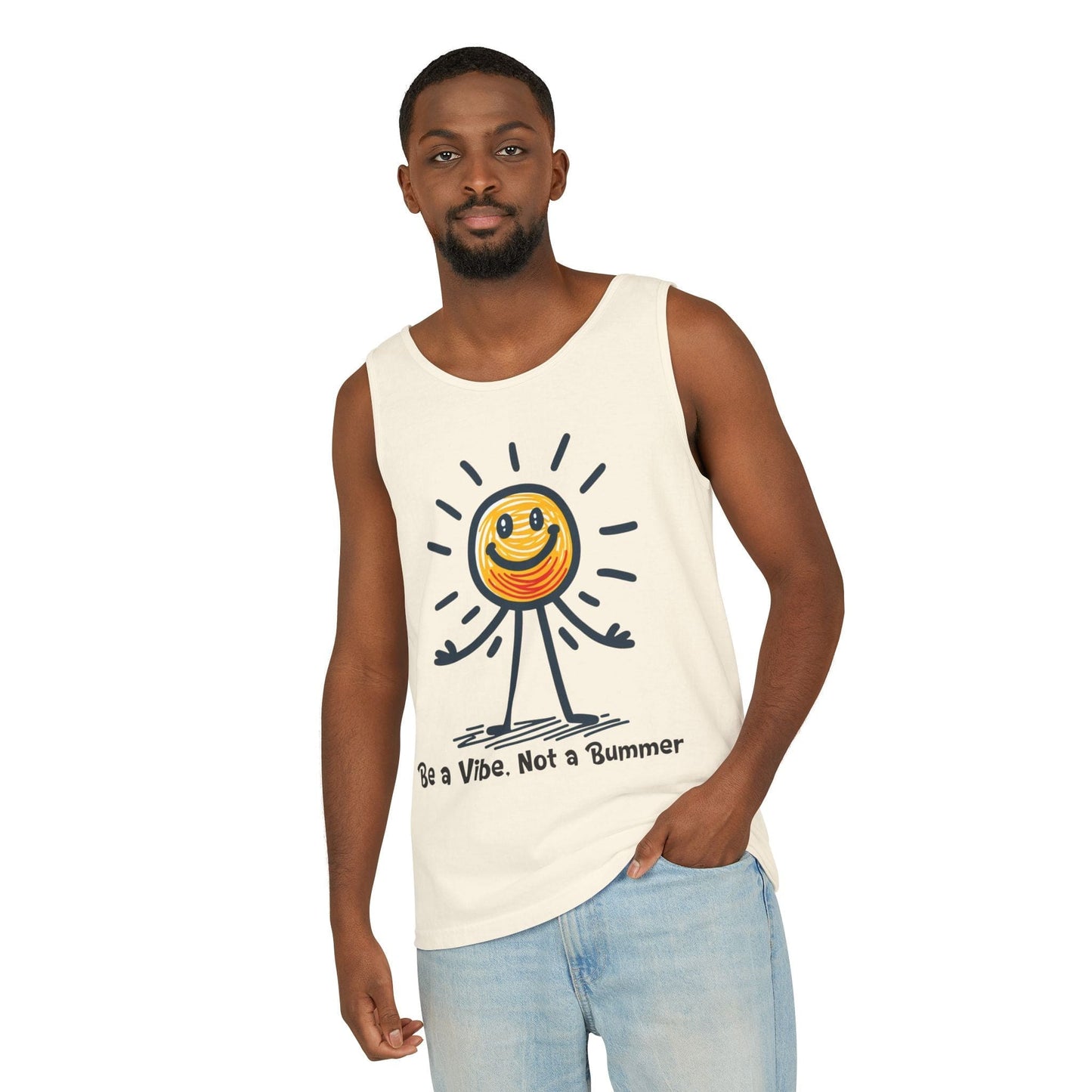 Tank Top Be a Vibe, Not a Bummer Stickman Humor Unisex