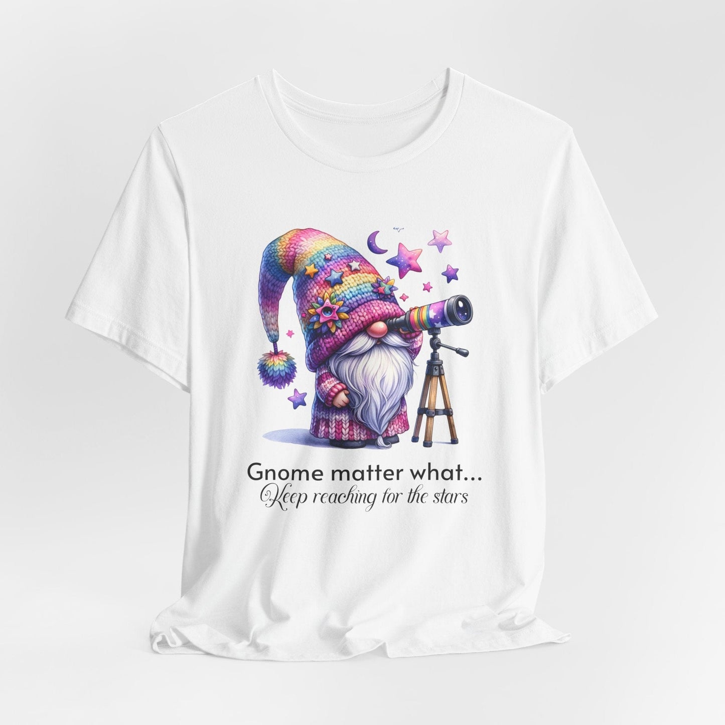T-Shirt Gnome Matter What Keep Reaching for the Stars
