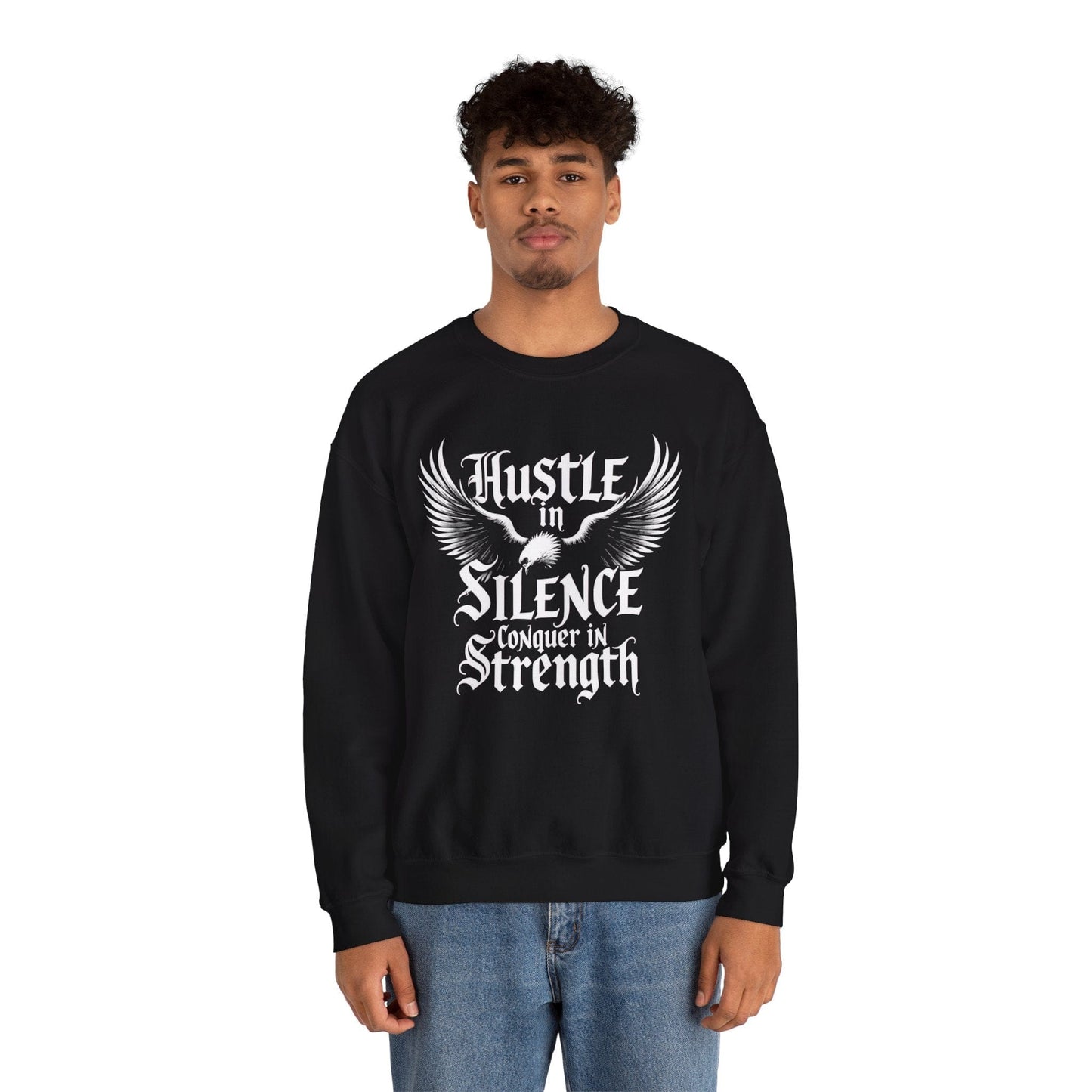 Inspirational Hustle Crewneck Sweatshirt | Motivational & Cozy