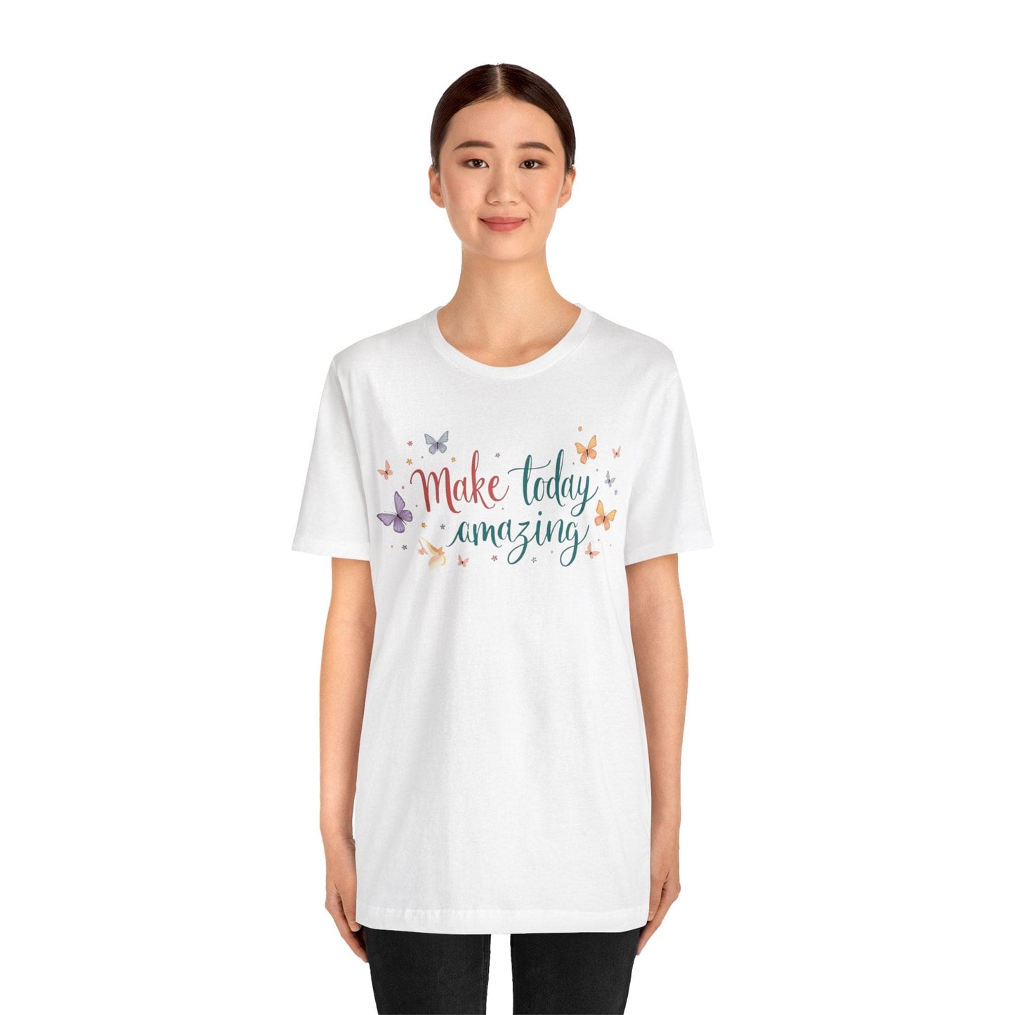 Inspirational Butterfly Graphic Tee - "Make Today Amazing"
