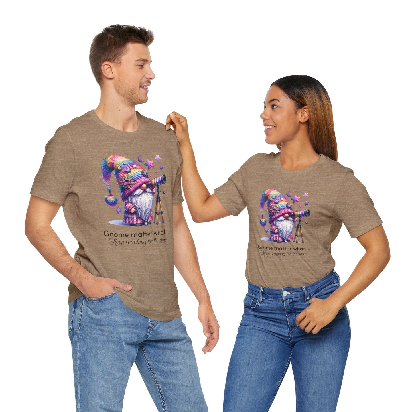 T-Shirt Gnome Matter What Keep Reaching for the Stars