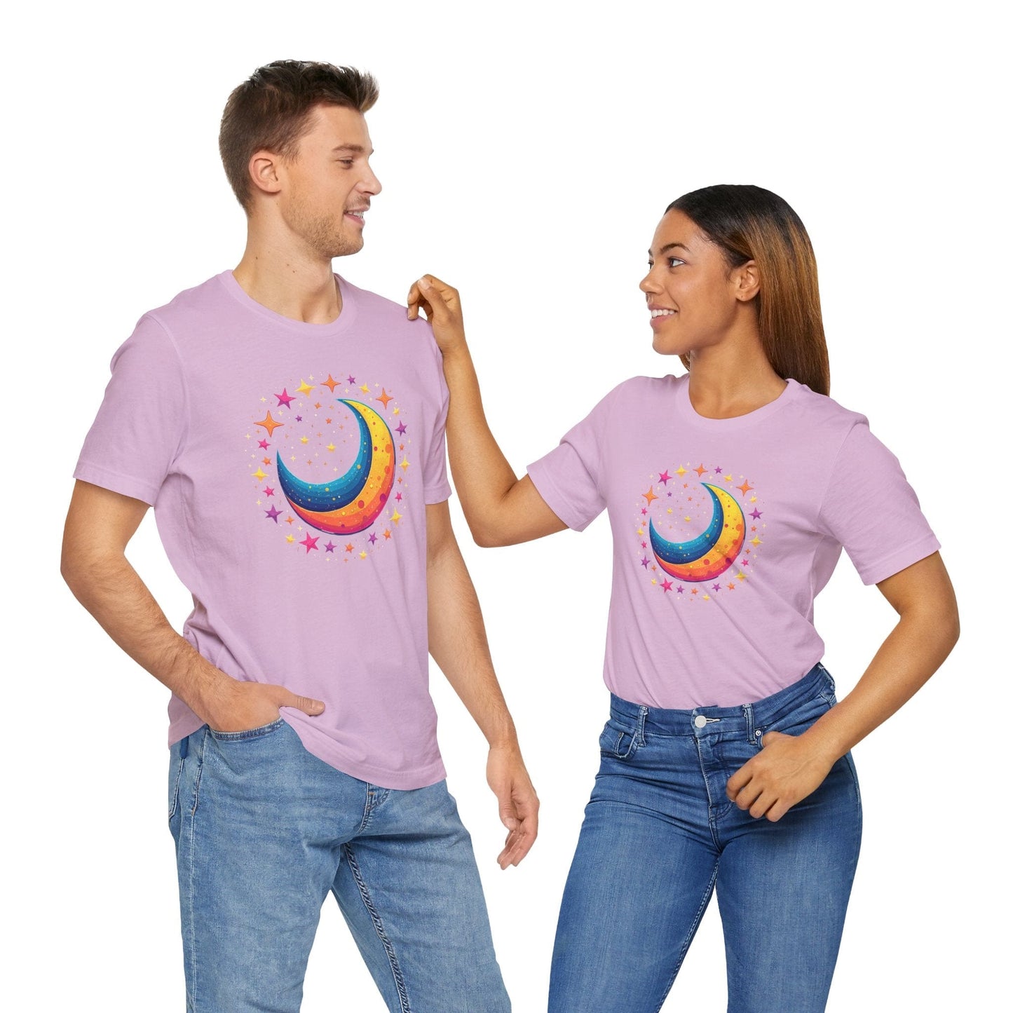 Cosmic Moon Stars Unisex Tee | Stellar and Dreamy Design