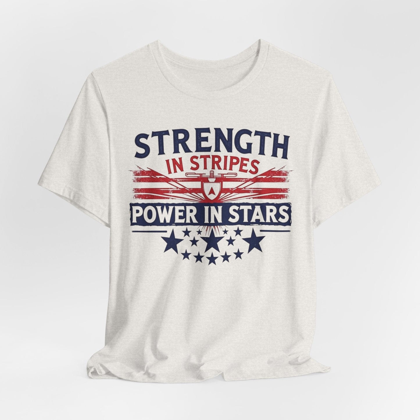 Unisex Strength in Stripes Power in Stars T-Shirt | Bold & Inspiring Design