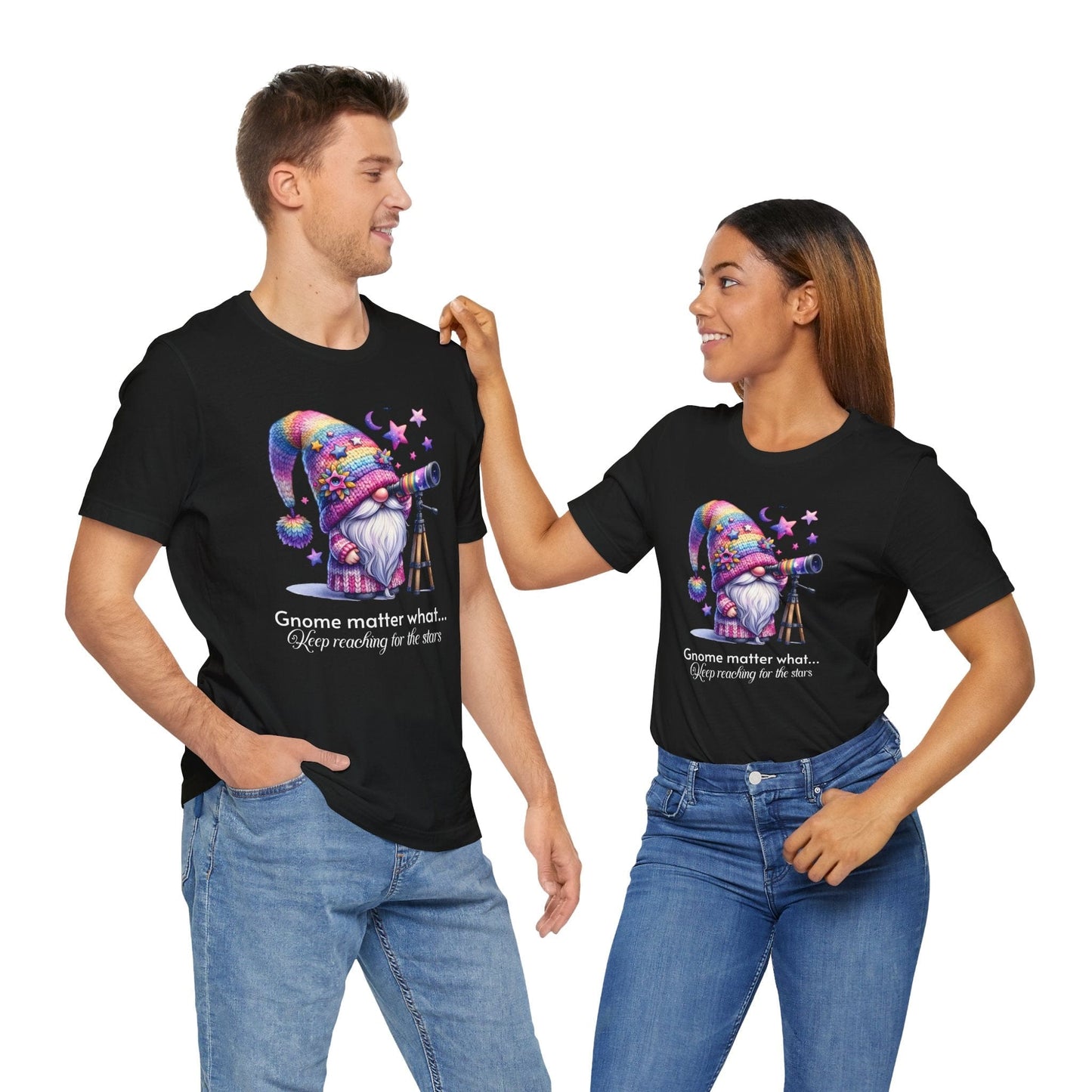 T-Shirt Gnome Matter What Keep Reaching for the Stars