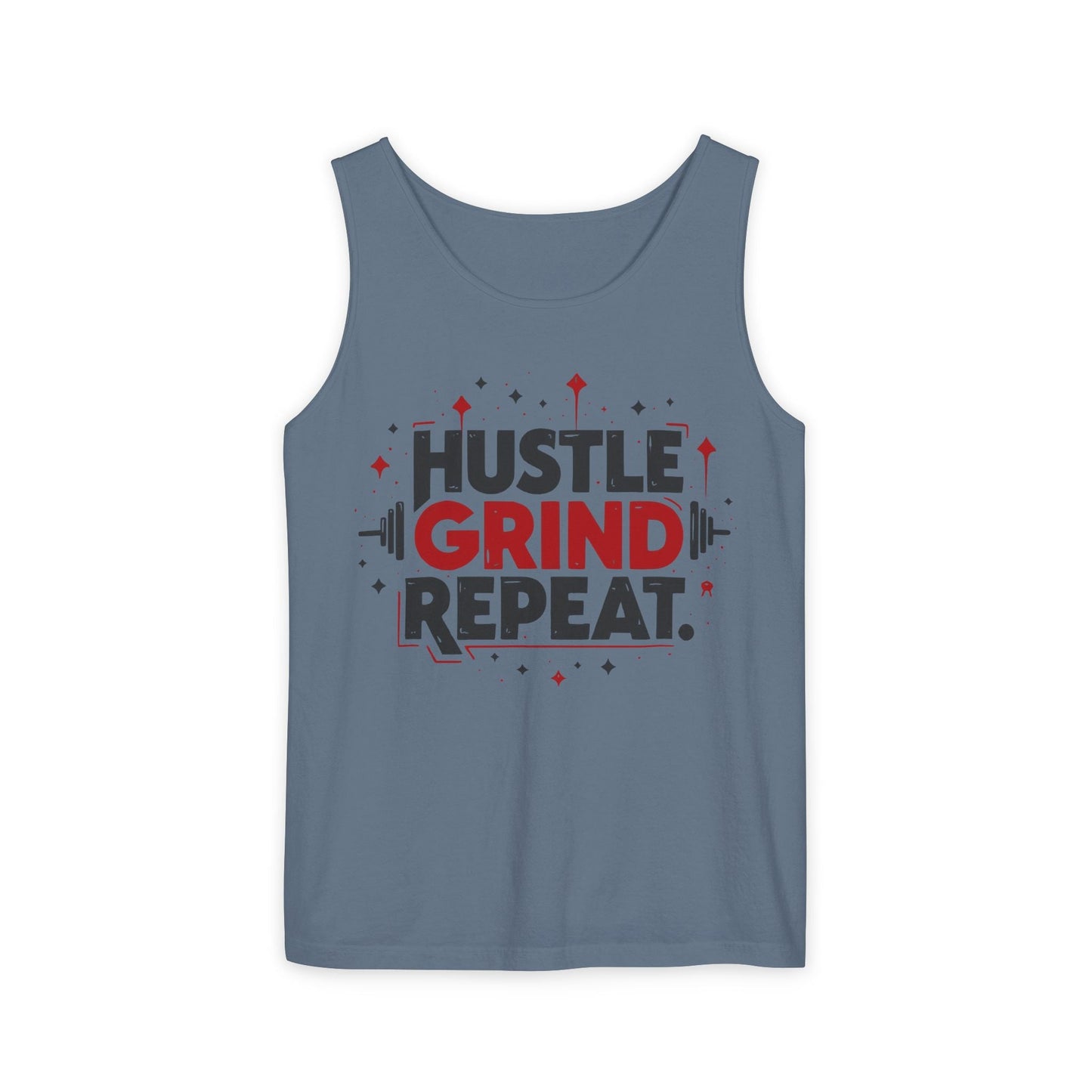 Tank Top with Hustle, Grind and Repeat Design