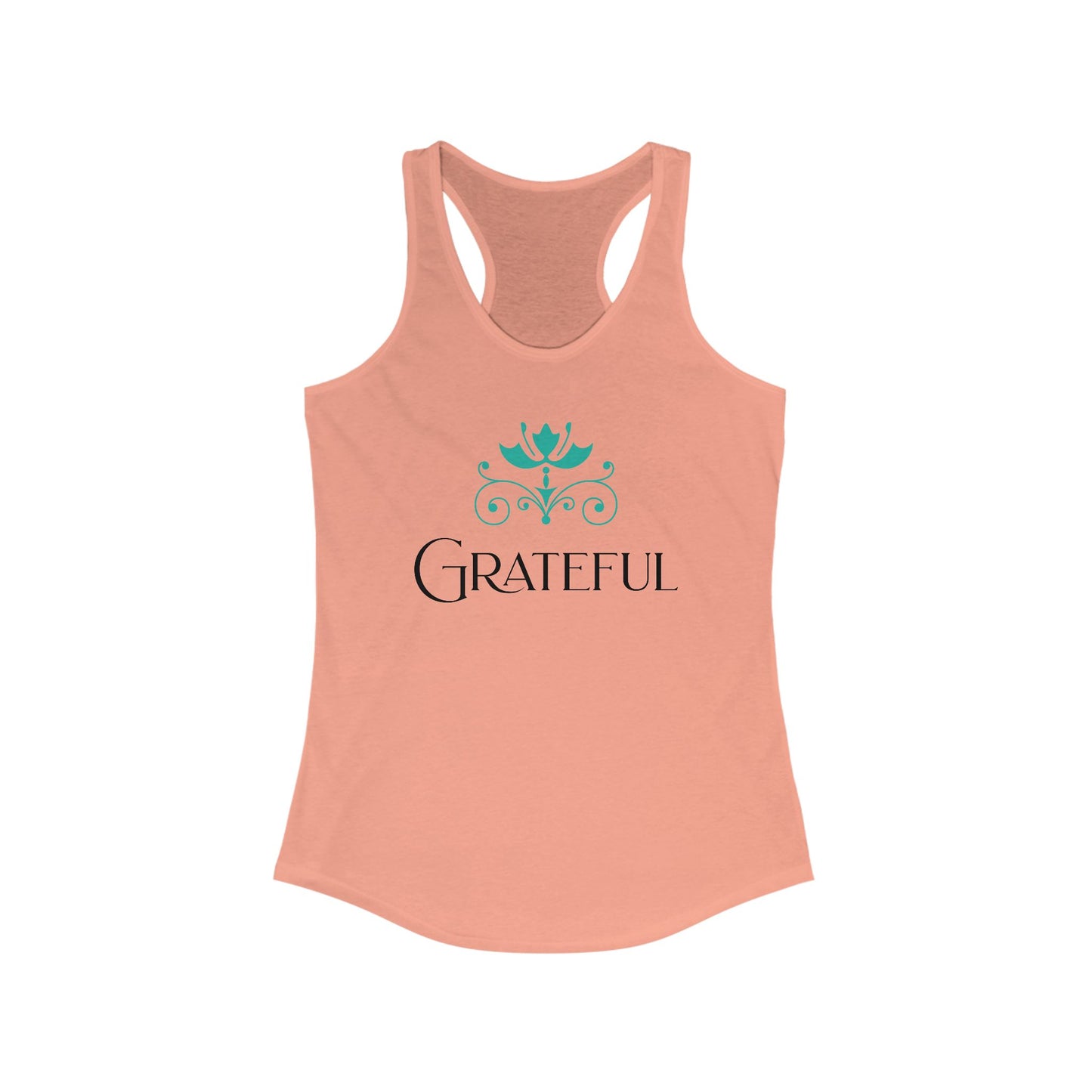 Grateful Women's Ideal Racerback Tank Top | Comfortable & Positive