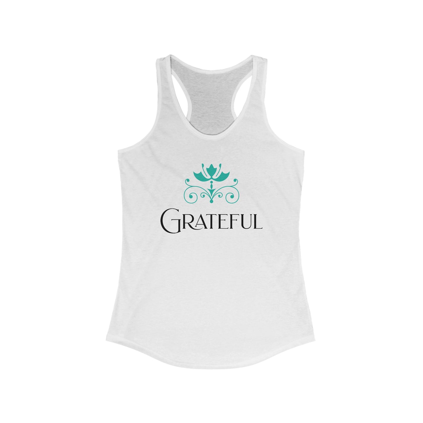 Grateful Women's Ideal Racerback Tank Top | Comfortable & Positive