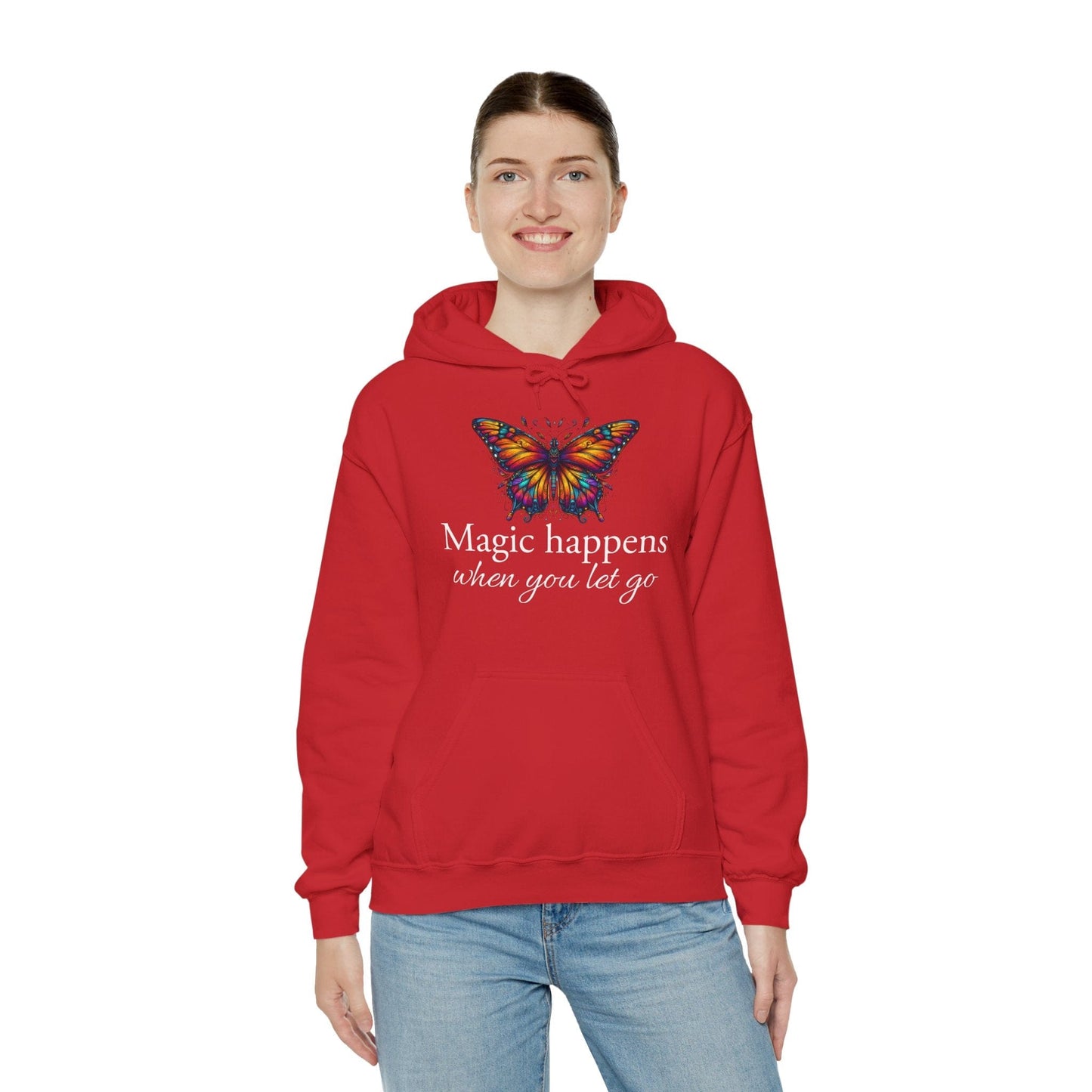 Magic Happens Butterfly Unisex Hooded Sweatshirt