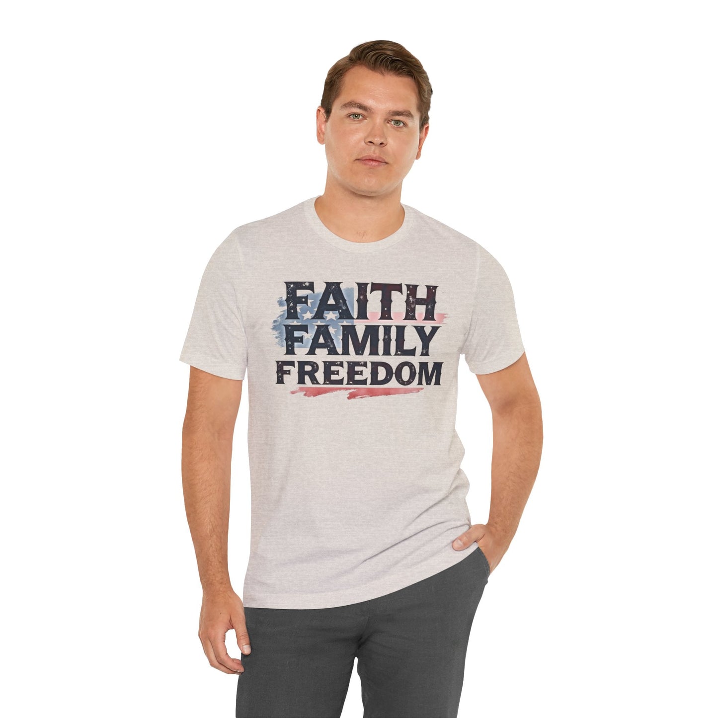 Faith Family and Freedom Tee | Patriotic & Heartfelt Design