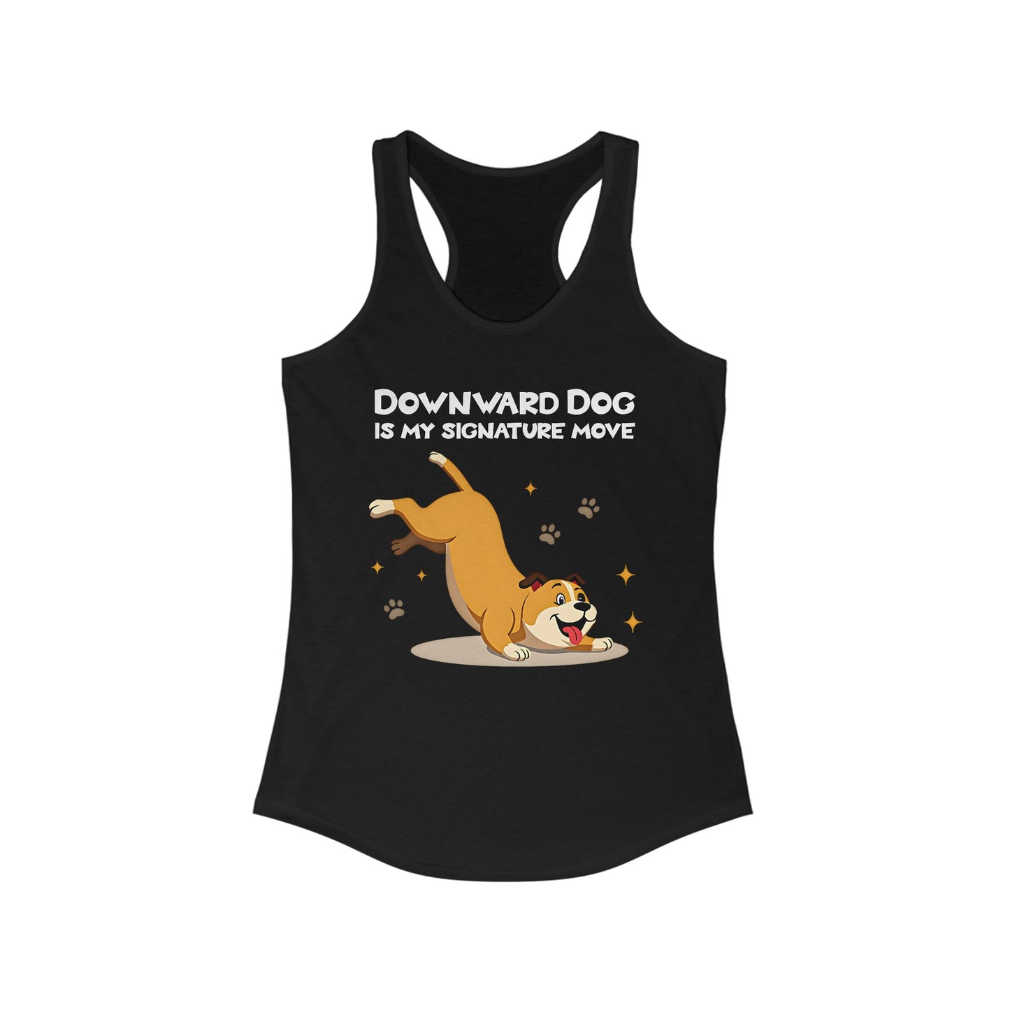 Downward Dog Women's Racerback Tank Top - Perfect for Pet Lovers & Yoga Enthusiasts