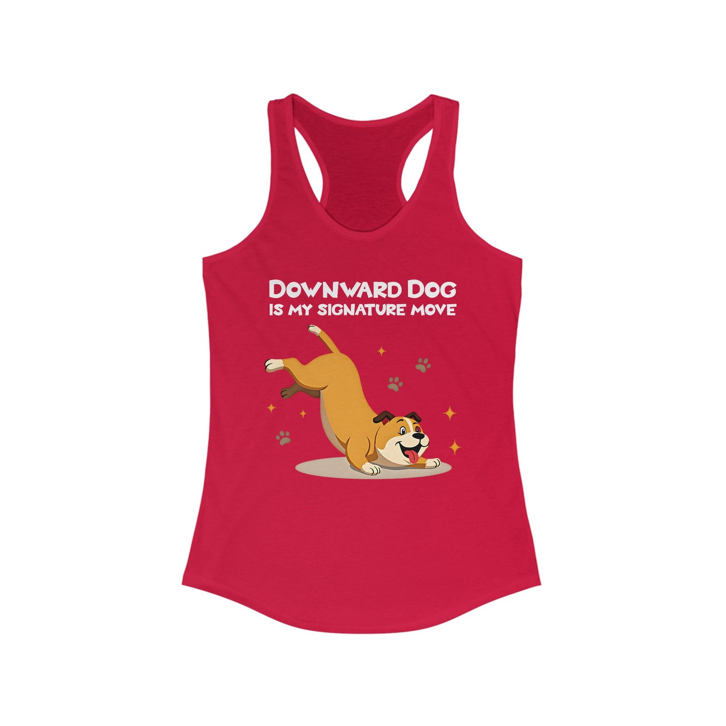 Downward Dog Women's Racerback Tank Top - Perfect for Pet Lovers & Yoga Enthusiasts