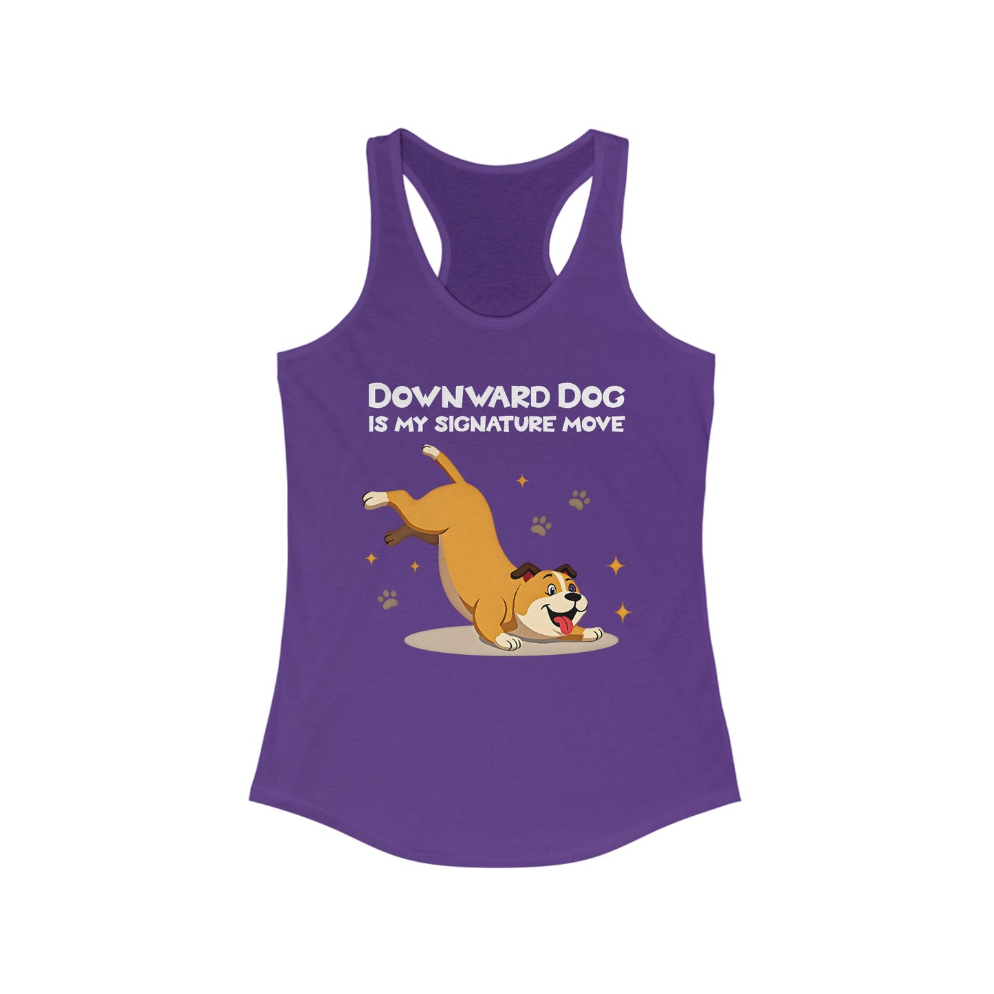 Downward Dog Women's Racerback Tank Top - Perfect for Pet Lovers & Yoga Enthusiasts