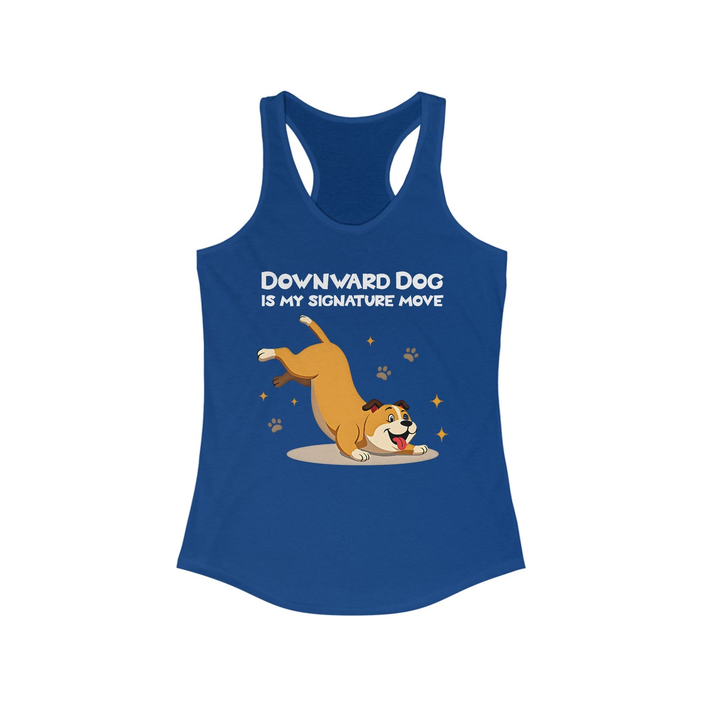 Downward Dog Women's Racerback Tank Top - Perfect for Pet Lovers & Yoga Enthusiasts